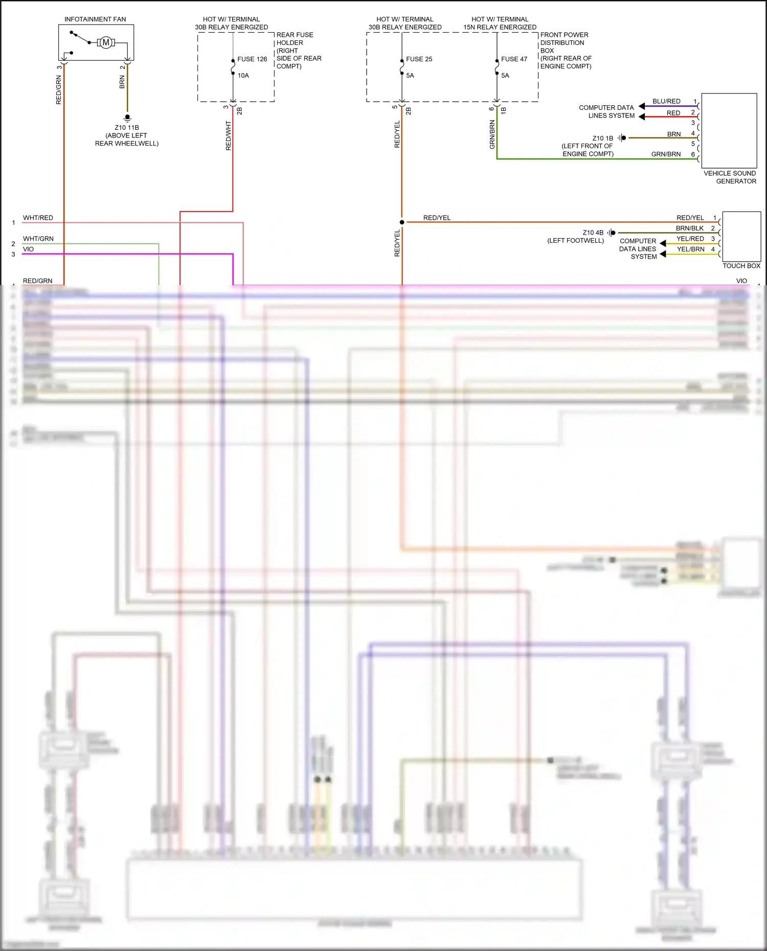 BMW 3 series GT F34 (2011-2016) data lines wiring diagram  (1 of 8)