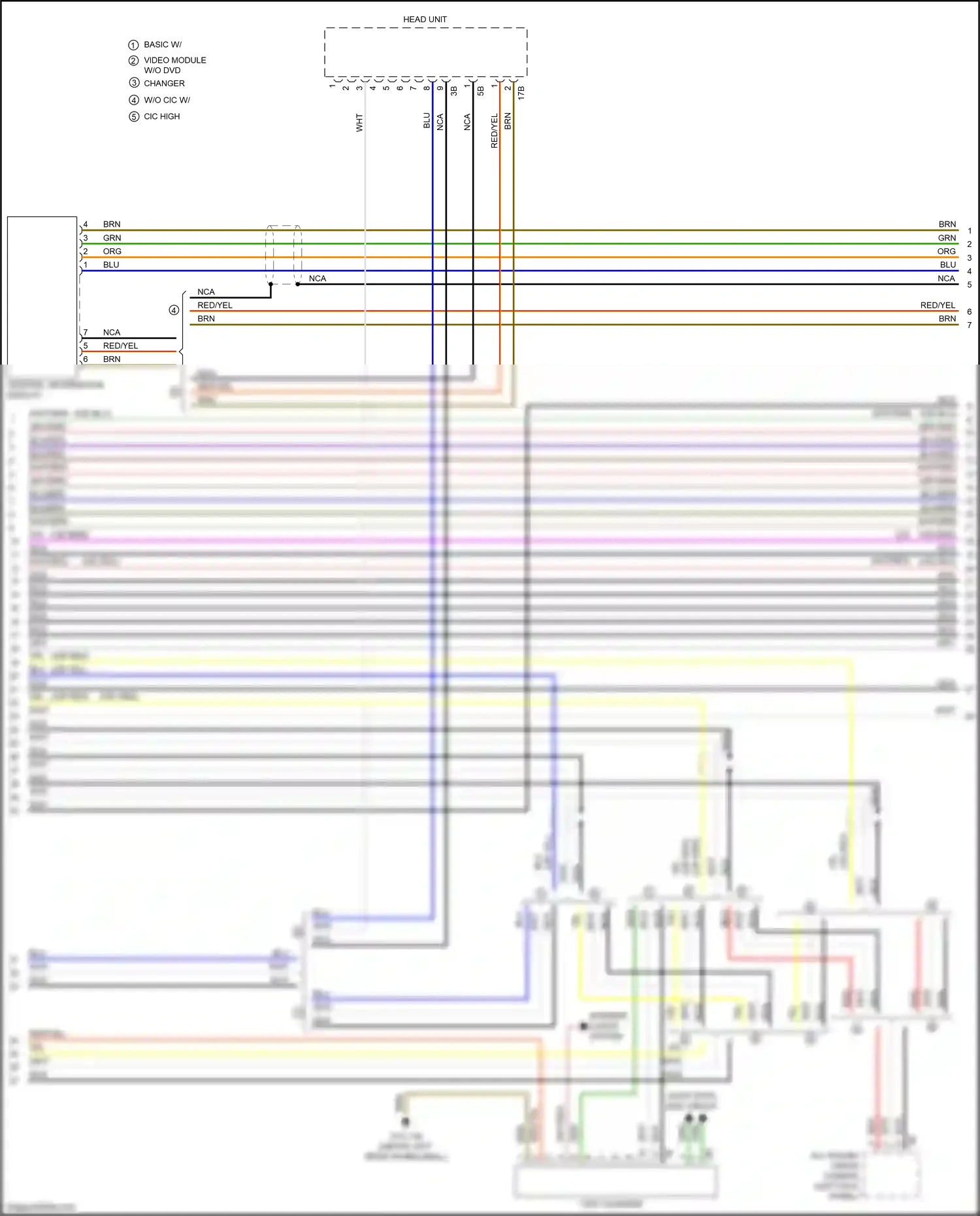 BMW 3 series GT F34 (2011-2016) head unit wiring diagram  (48 of 54)