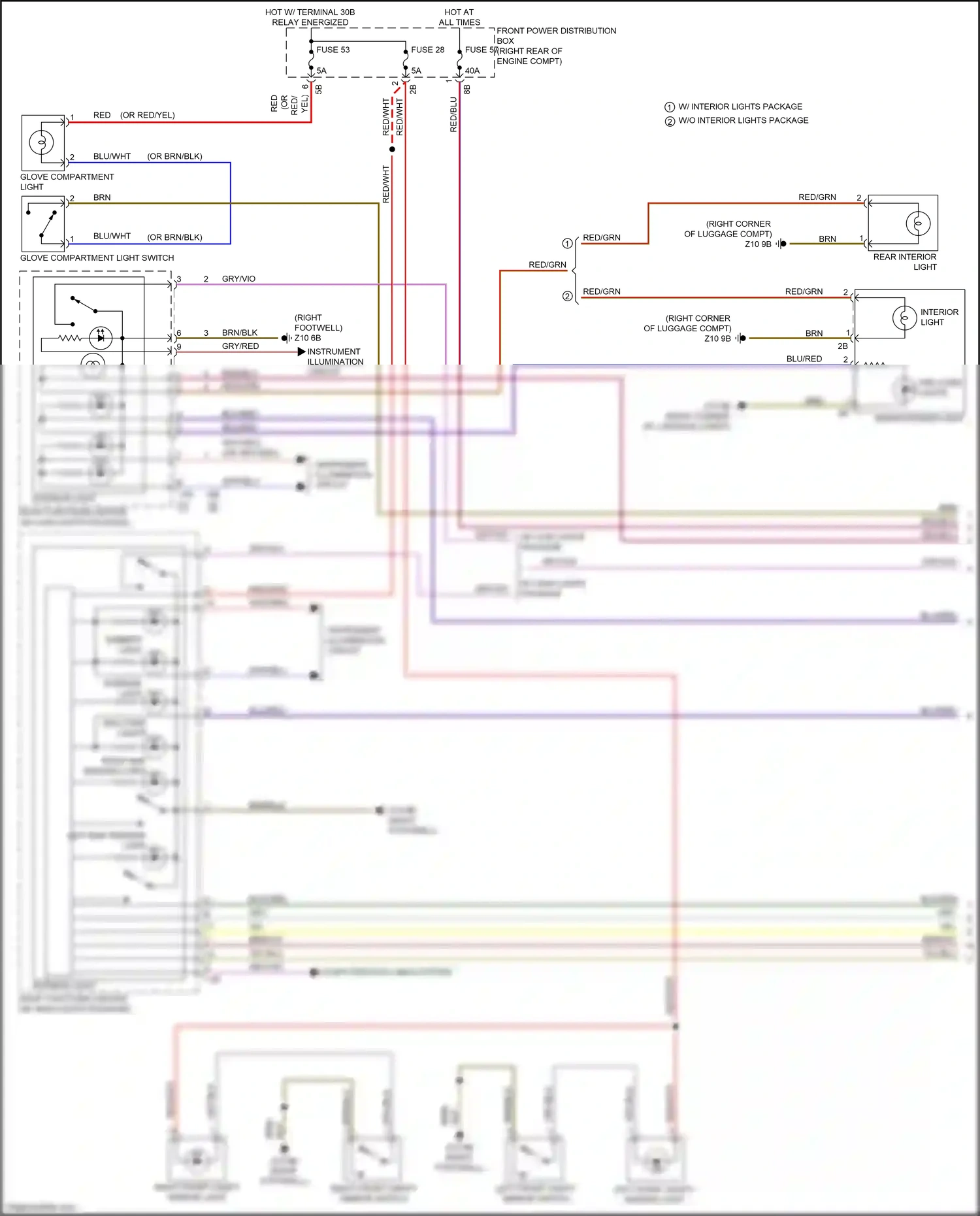 BMW 3 series GT F34 (2011-2016) interior light) wiring diagram  (13 of 16)