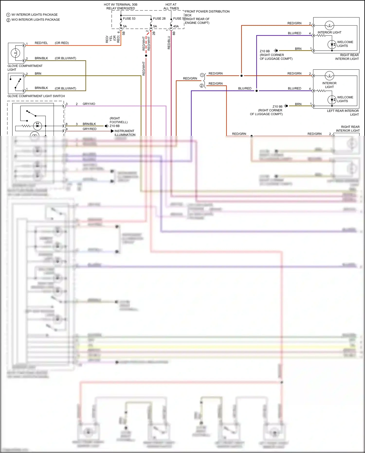 BMW 3 series GT F34 (2011-2016) interior light) wiring diagram  (15 of 16)