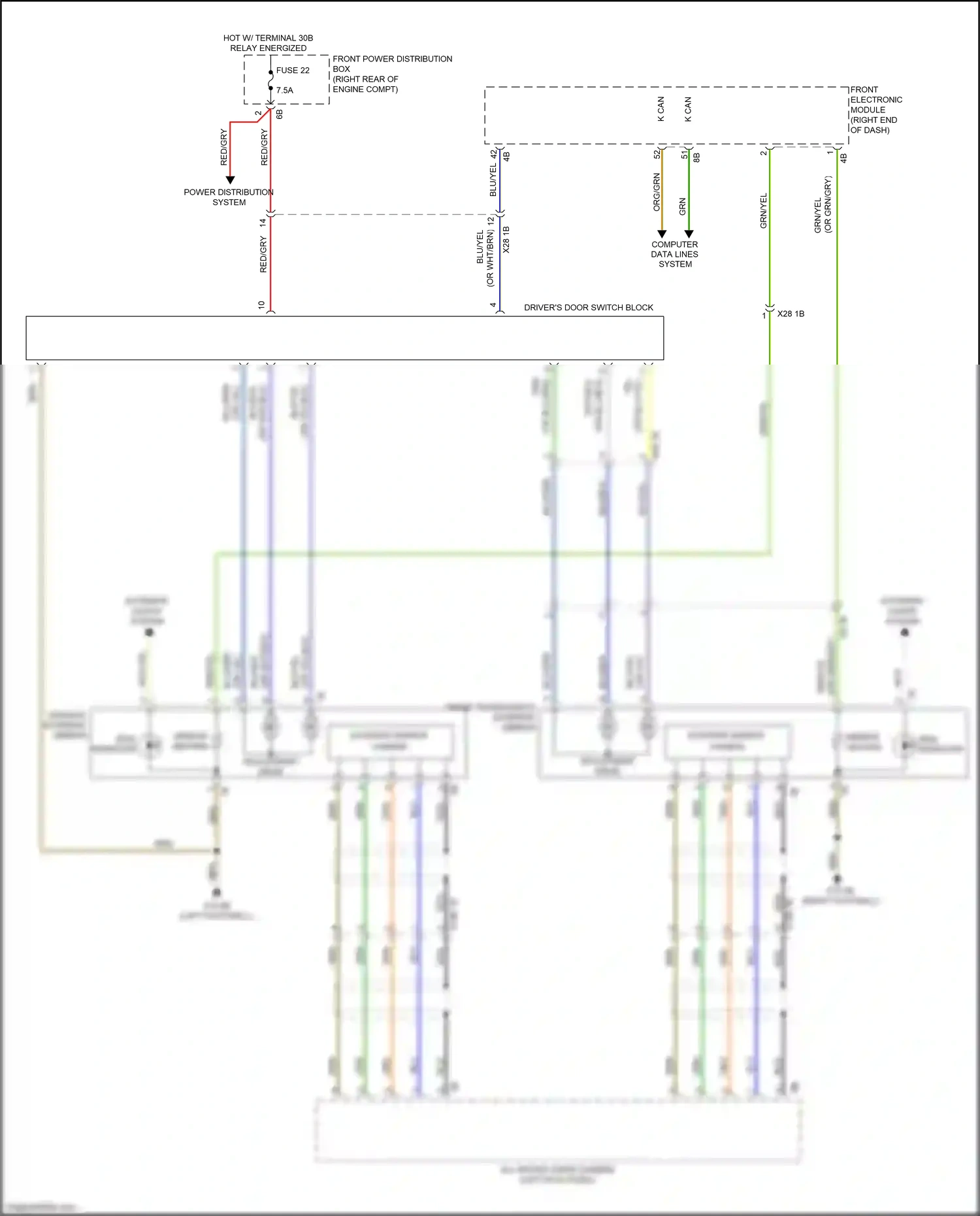 BMW 3 series GT F34 (2011-2016) power distribution system wiring diagram  (23 of 27)
