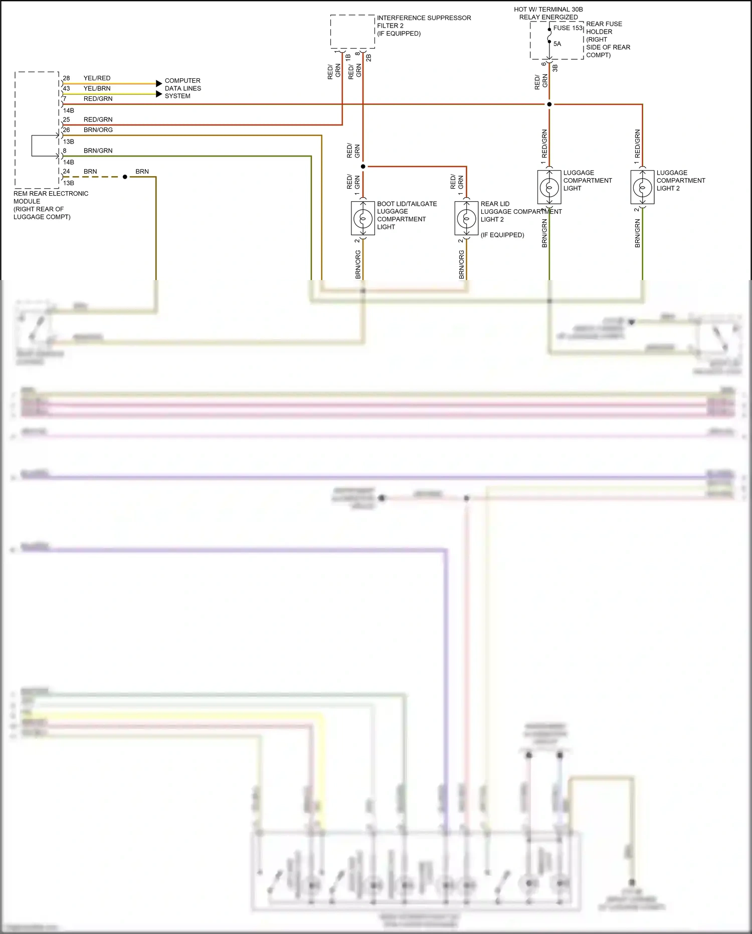 BMW 3 series GT F34 (2011-2016) reading light wiring diagram  (7 of 9)