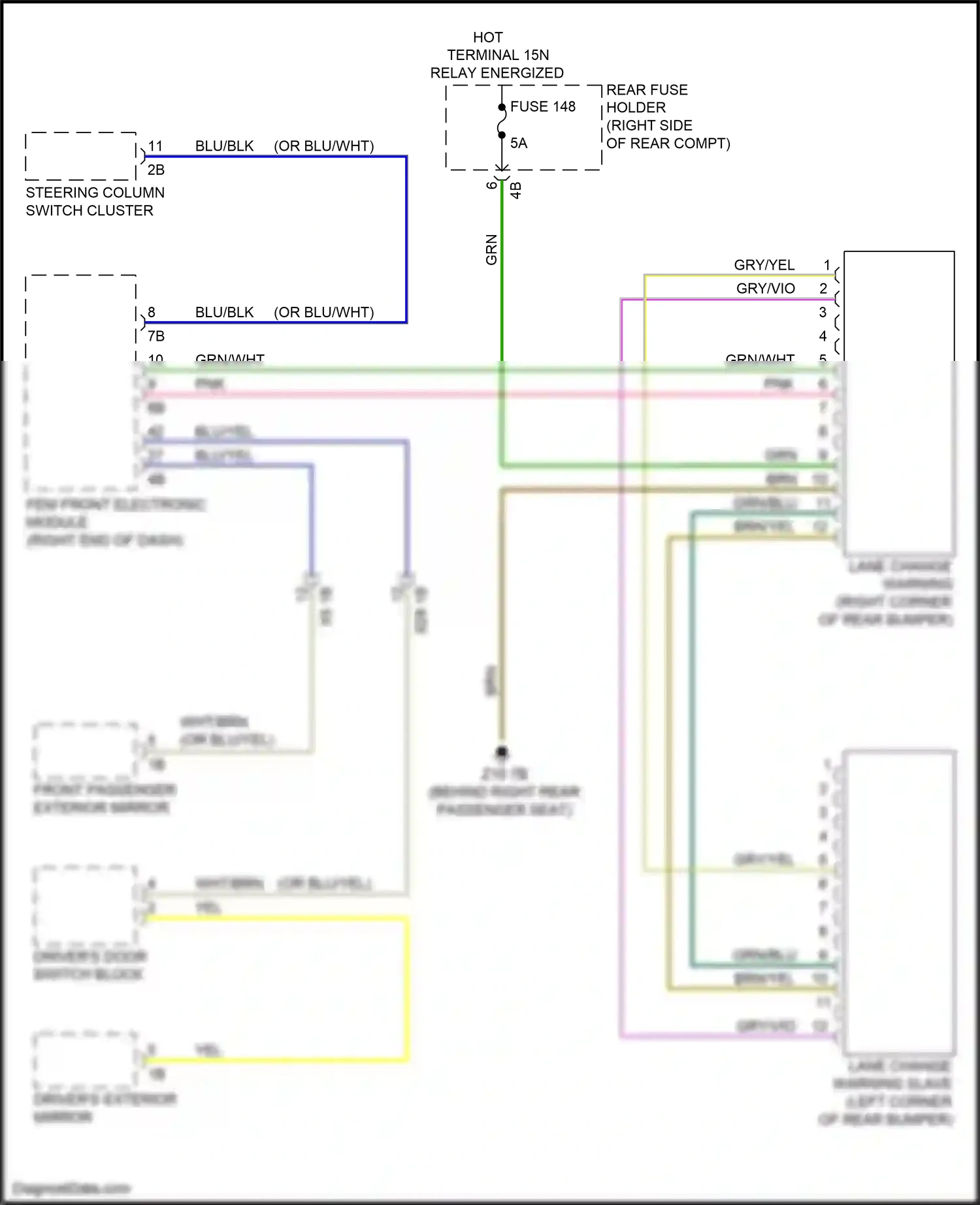 BMW 3 series GT F34 (2011-2016) steering column switch cluster wiring diagram  (13 of 15)