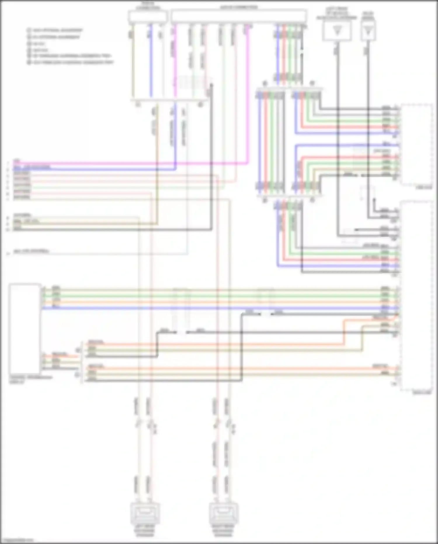 Wiring diagram central information display for BMW 3 series F30/F31 facelift (2015-2020) (1 of 8)