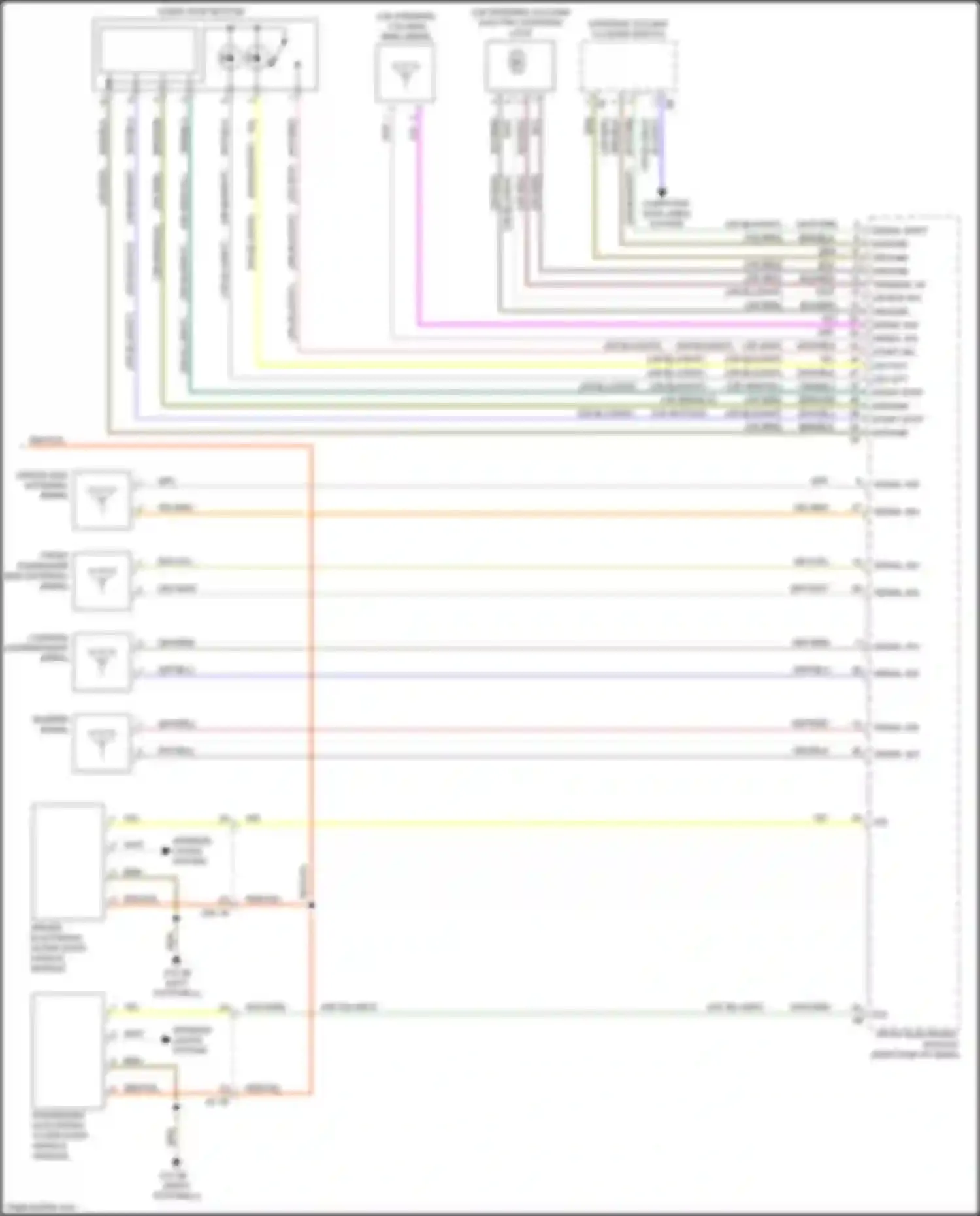 Wiring diagram driver side external aerial for BMW 3 series F30/F31 facelift (2015-2020) (1 of 1)