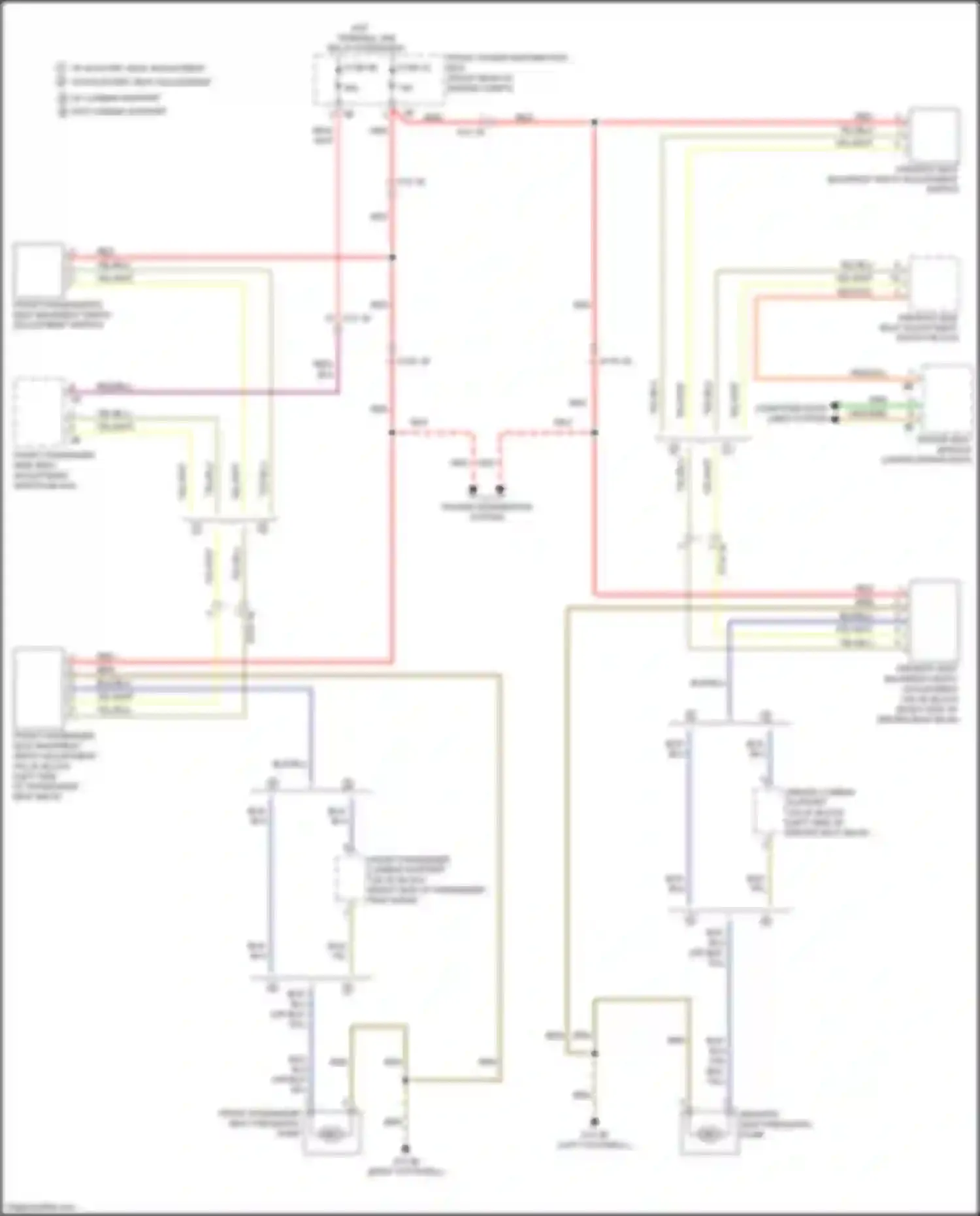 Wiring diagram driver's seat backrest width adjustment valve block for BMW 3 series F30/F31 facelift (2015-2020) (3 of 3)