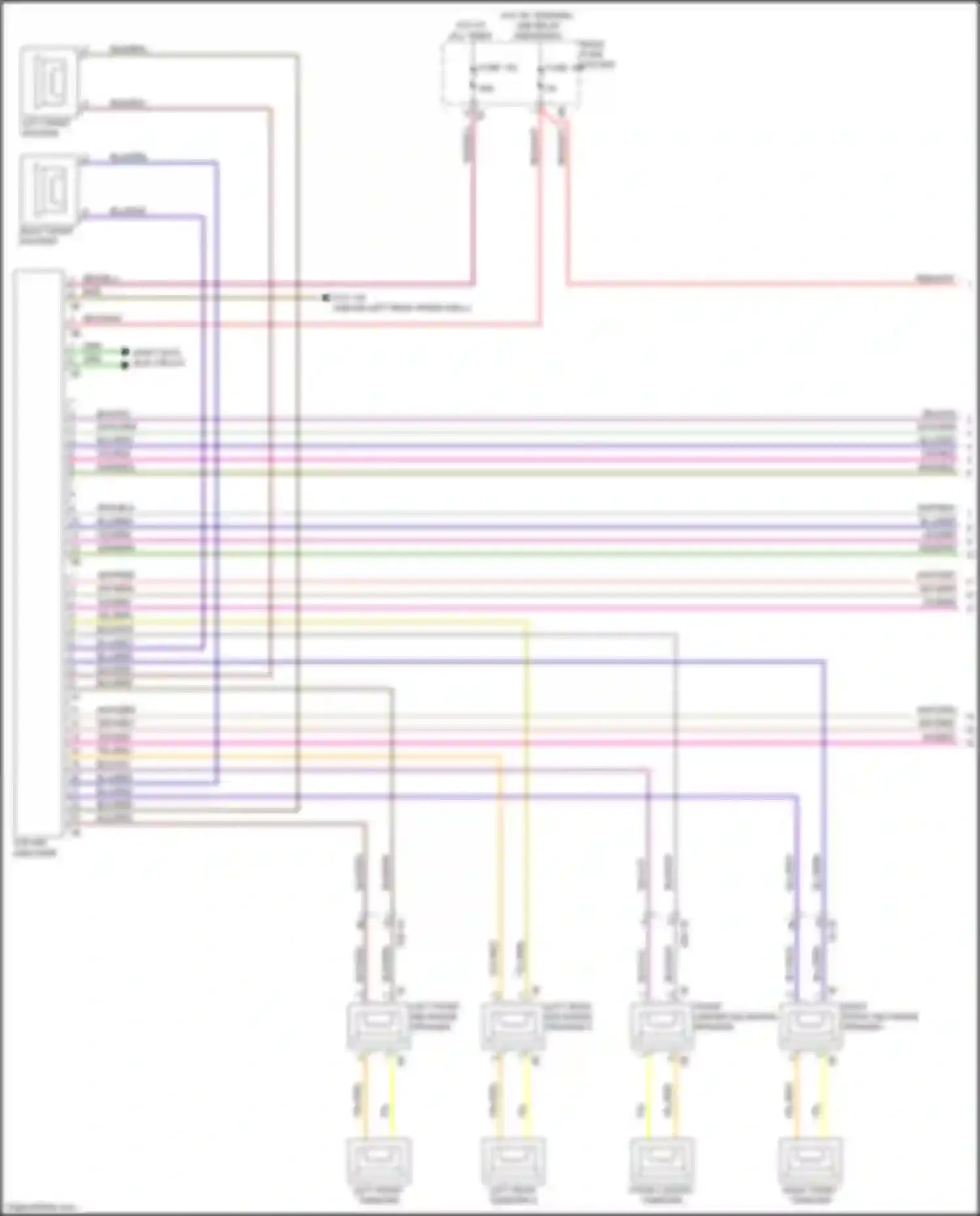Wiring diagram front center mid-range speaker for BMW 3 series F30/F31 facelift (2015-2020) (5 of 6)