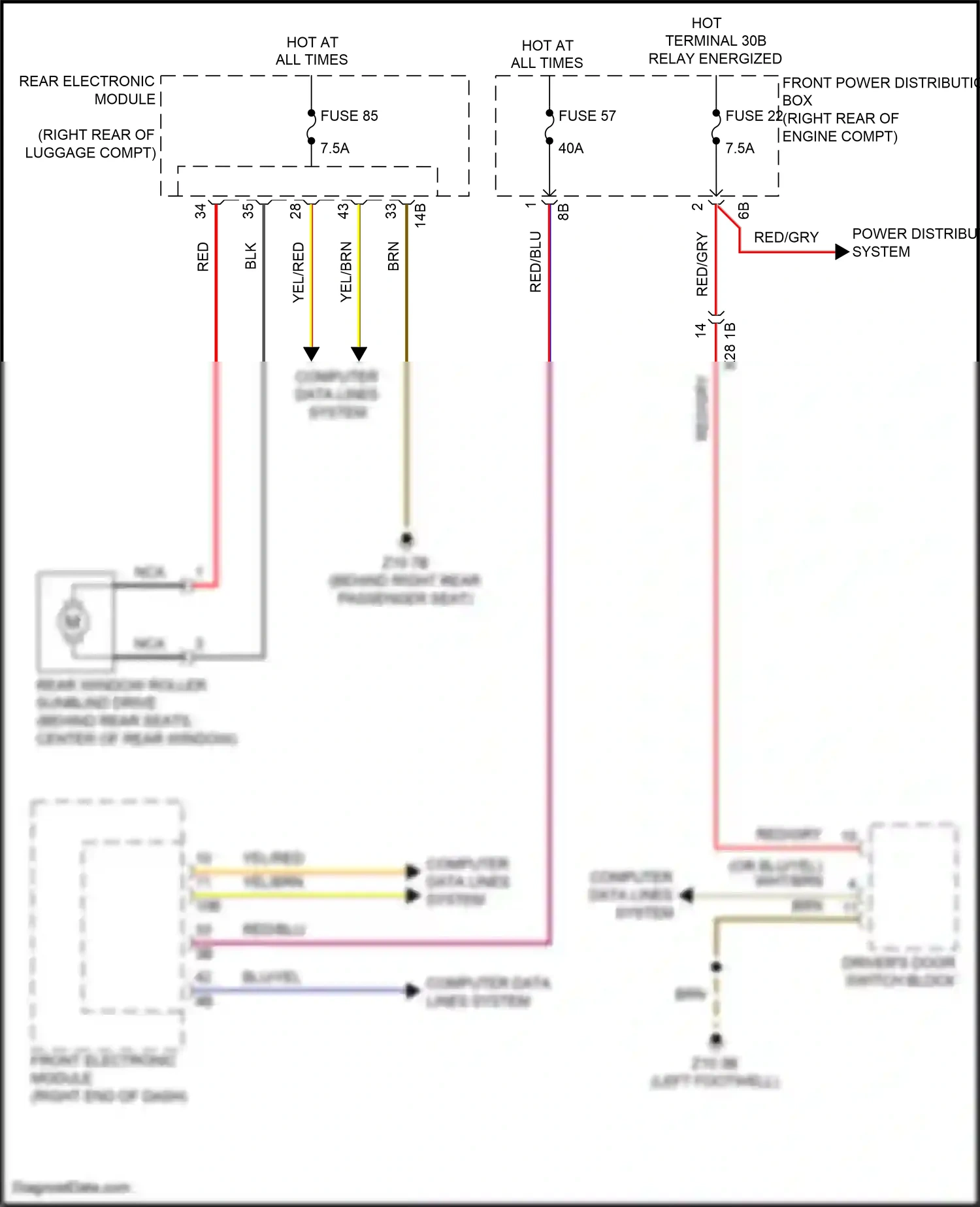 BMW 3 series F30/F31 facelift (2015-2020) front electronic module wiring diagram  (39 of 50)