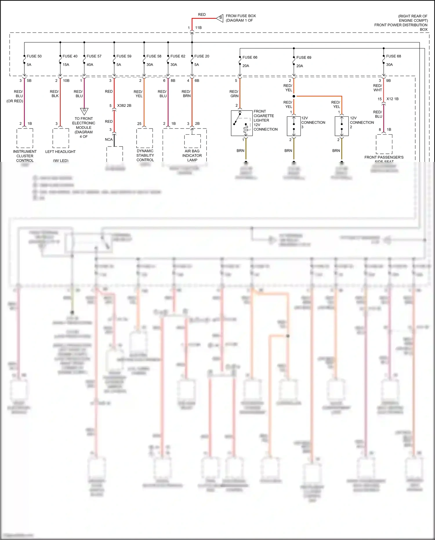 BMW 3 series F30/F31 facelift (2015-2020) front electronic module wiring diagram  (37 of 50)