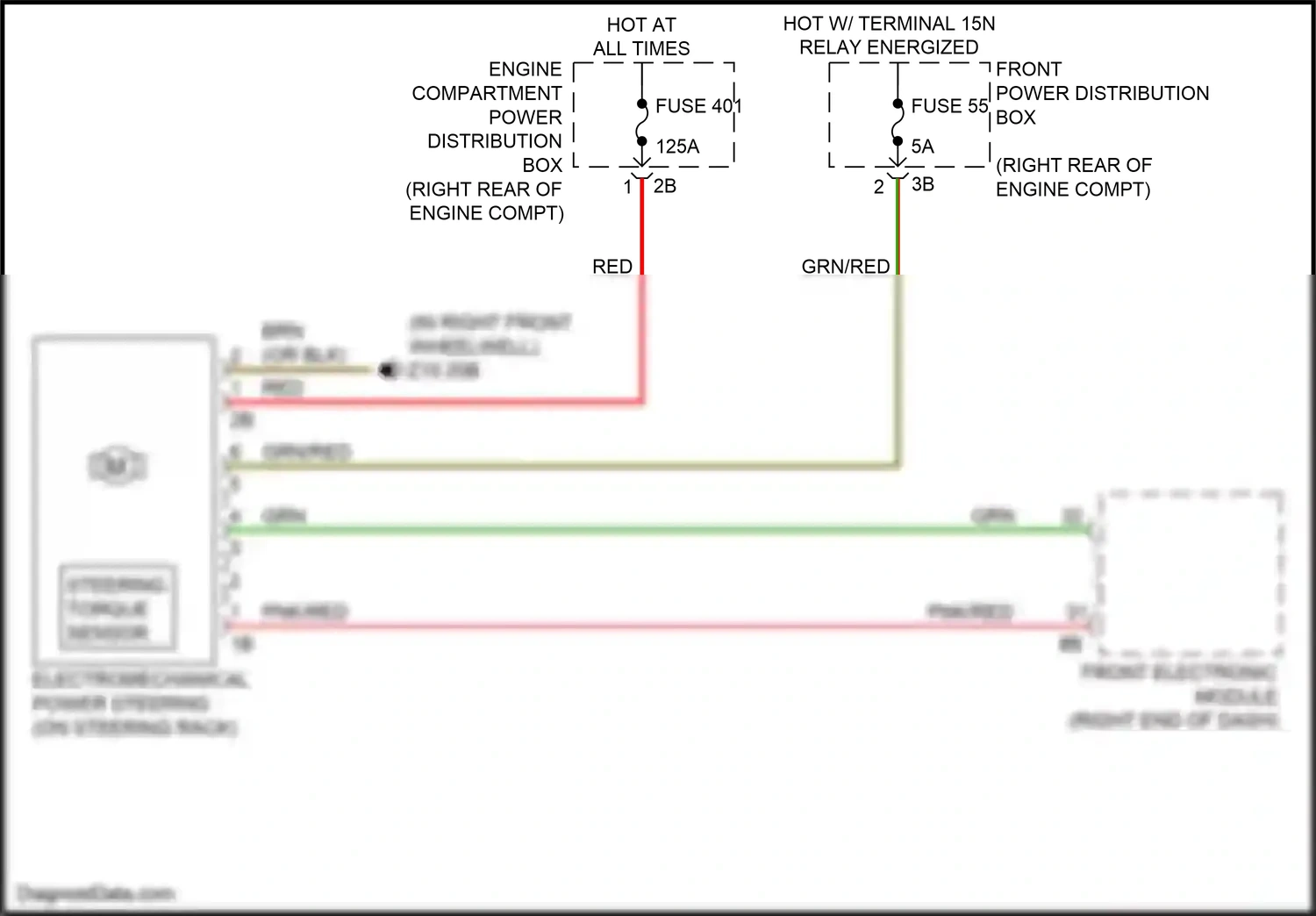 BMW 3 series F30/F31 facelift (2015-2020) front electronic module wiring diagram  (23 of 50)