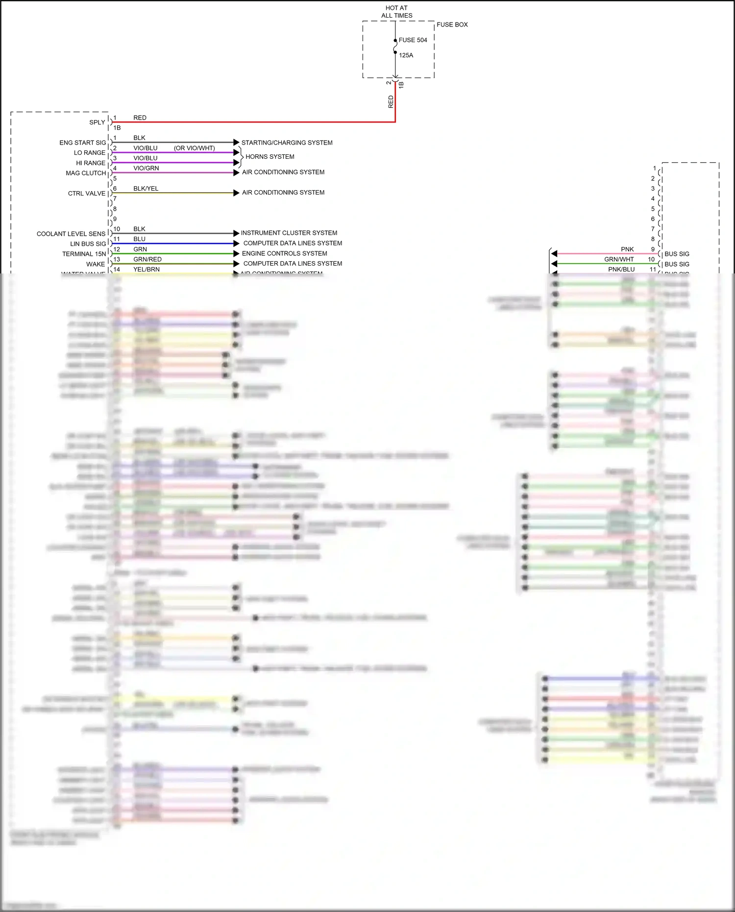 BMW 3 series F30/F31 facelift (2015-2020) front electronic module wiring diagram  (32 of 50)