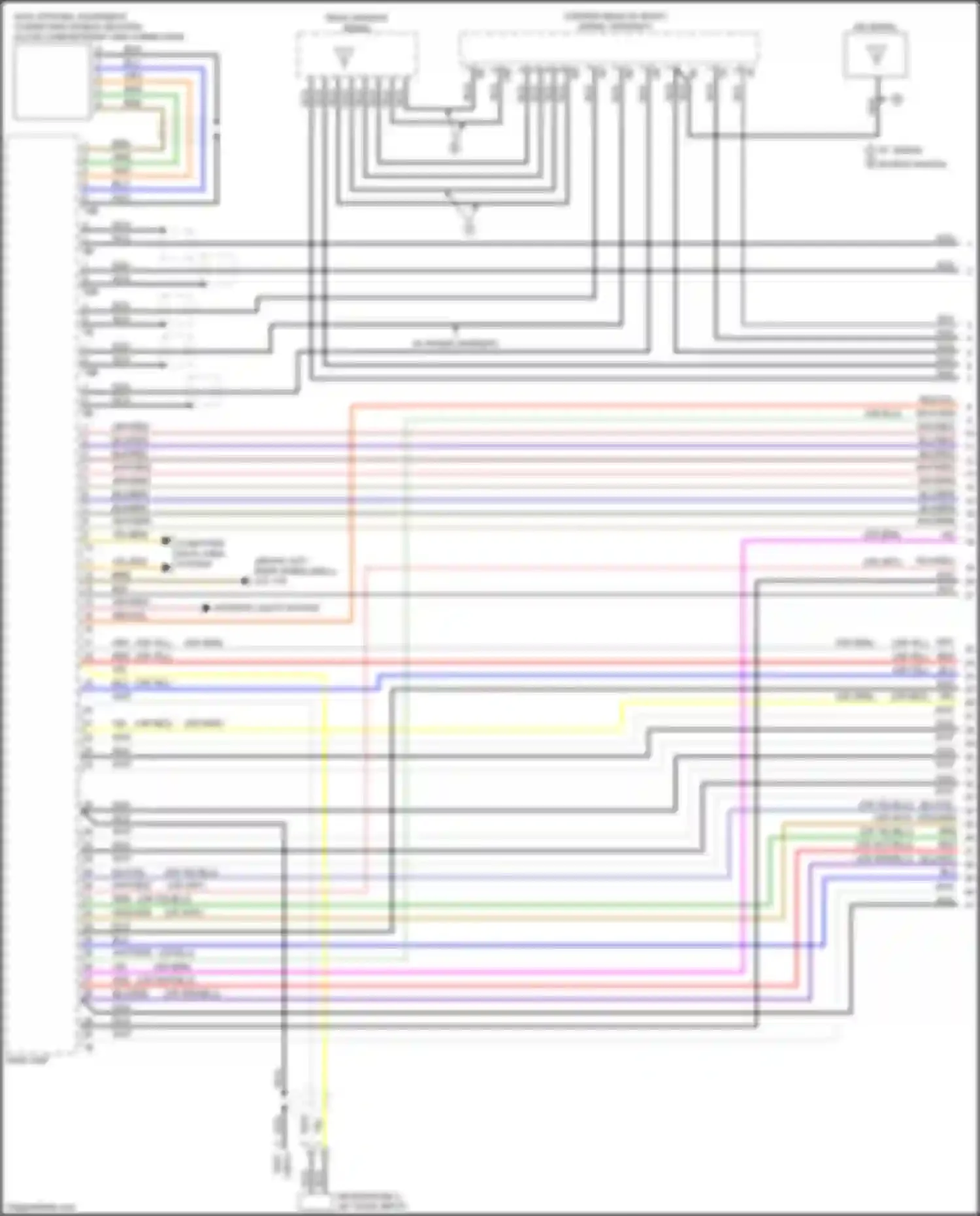 Wiring diagram glove compartment usb connection for BMW 3 series F30/F31 facelift (2015-2020) (2 of 8)