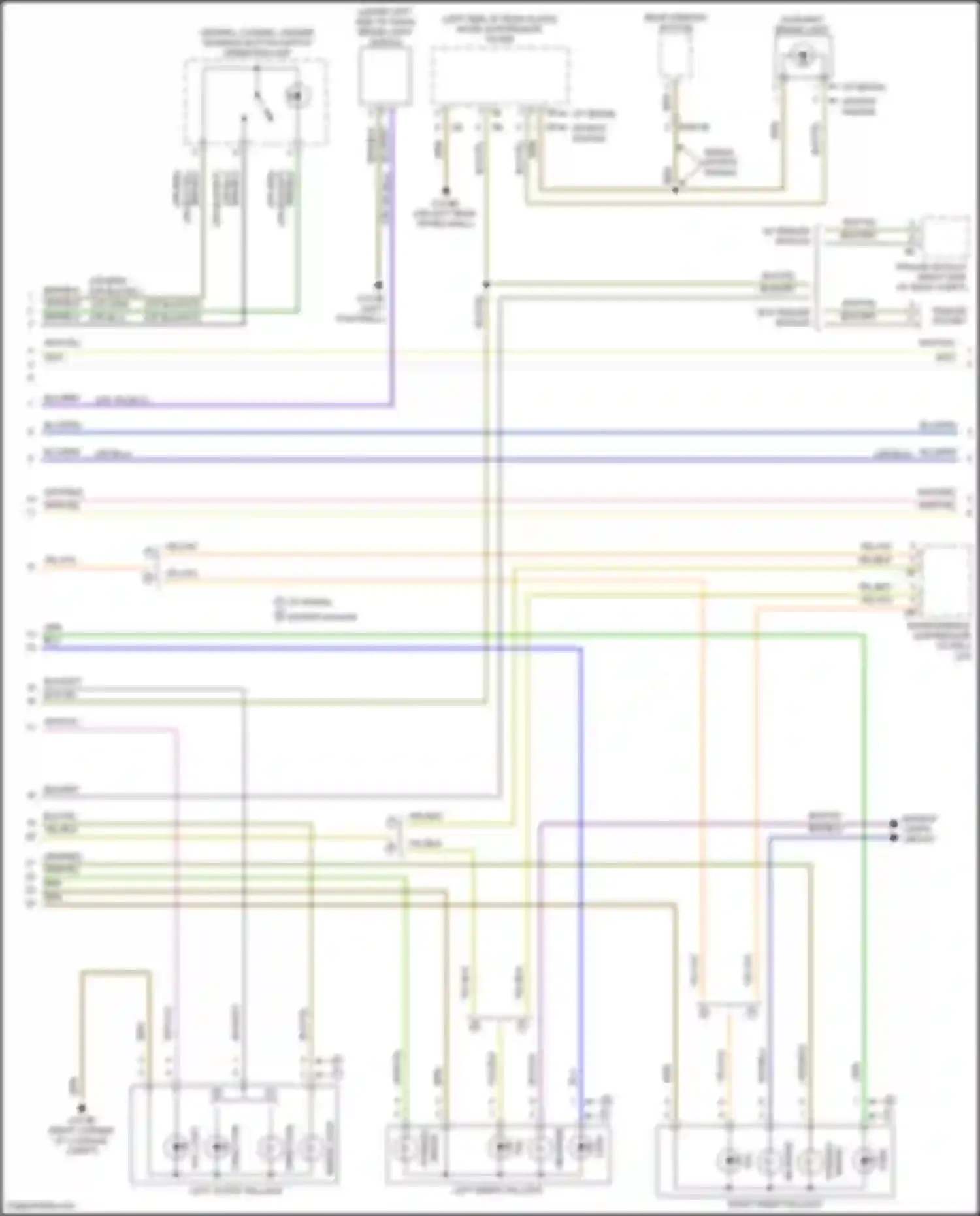 Wiring diagram left inner taillight for BMW 3 series F30/F31 facelift (2015-2020) (2 of 3)