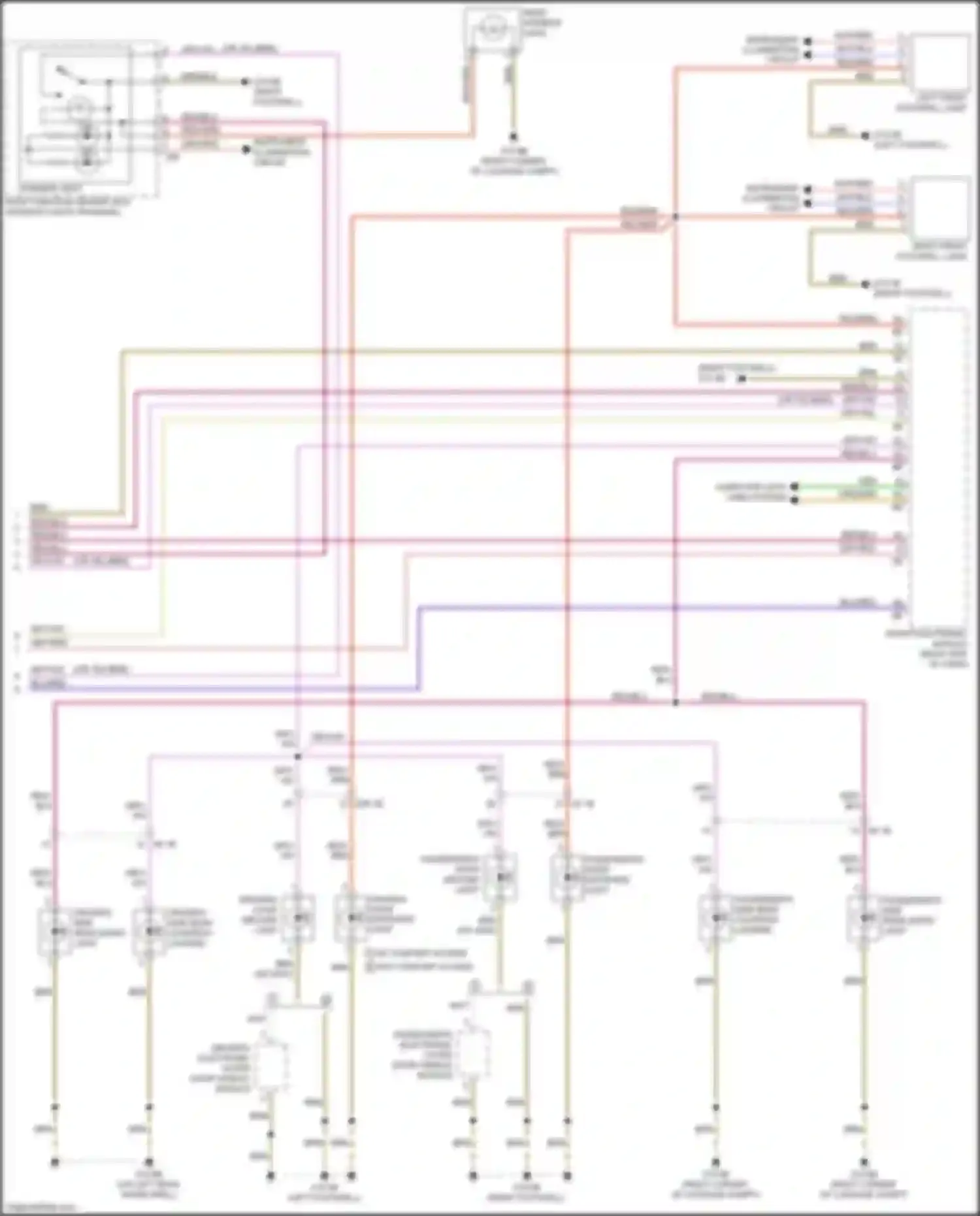 Wiring diagram passenger's electronic outer door handle module for BMW 3 series F30/F31 facelift (2015-2020) (1 of 1)
