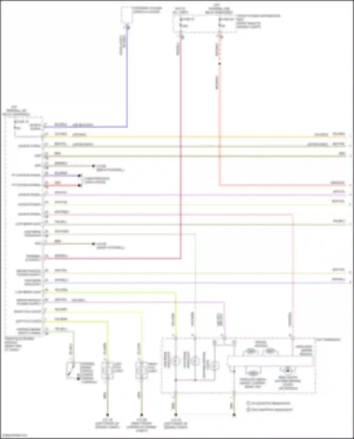 Wiring diagram pt-can bus signal for BMW 3 series F30/F31 facelift (2015-2020) (2 of 2)