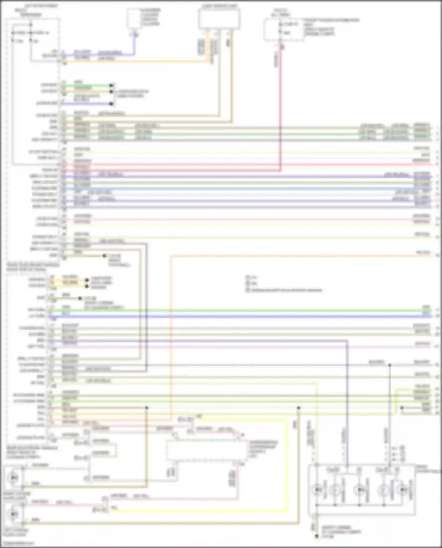 Wiring diagram right outer taillight for BMW 3 series F30/F31 facelift (2015-2020) (2 of 2)