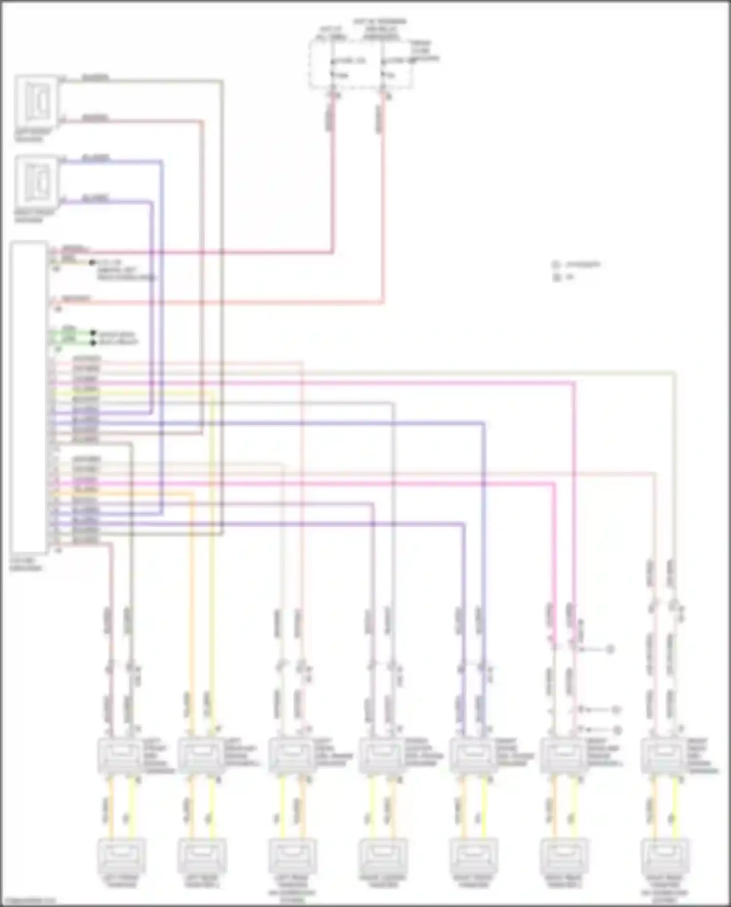 Wiring diagram right rear tweeter 2 for BMW 3 series F30/F31 facelift (2015-2020) (2 of 2)