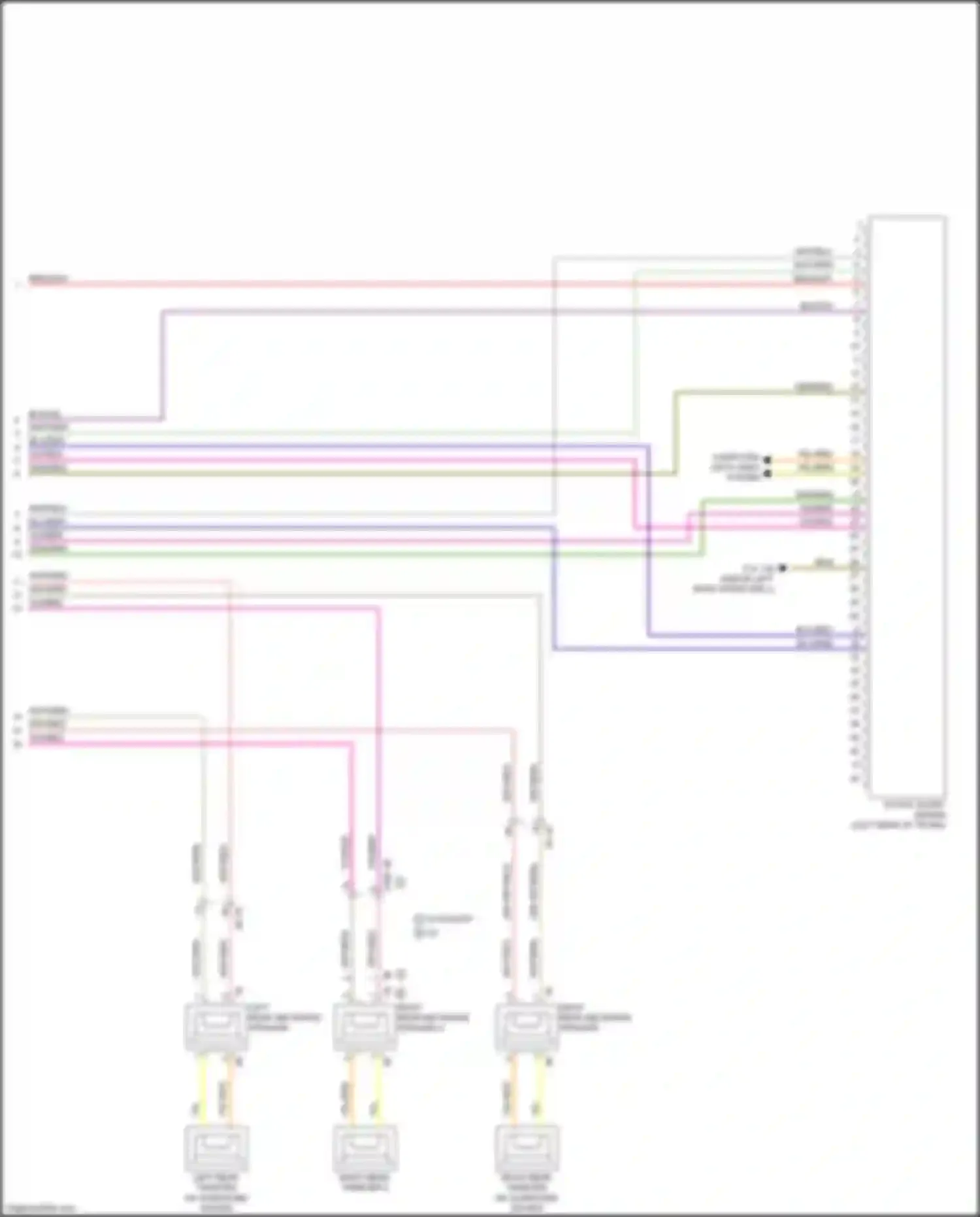 Wiring diagram right rear tweeter for BMW 3 series F30/F31 facelift (2015-2020) (1 of 2)