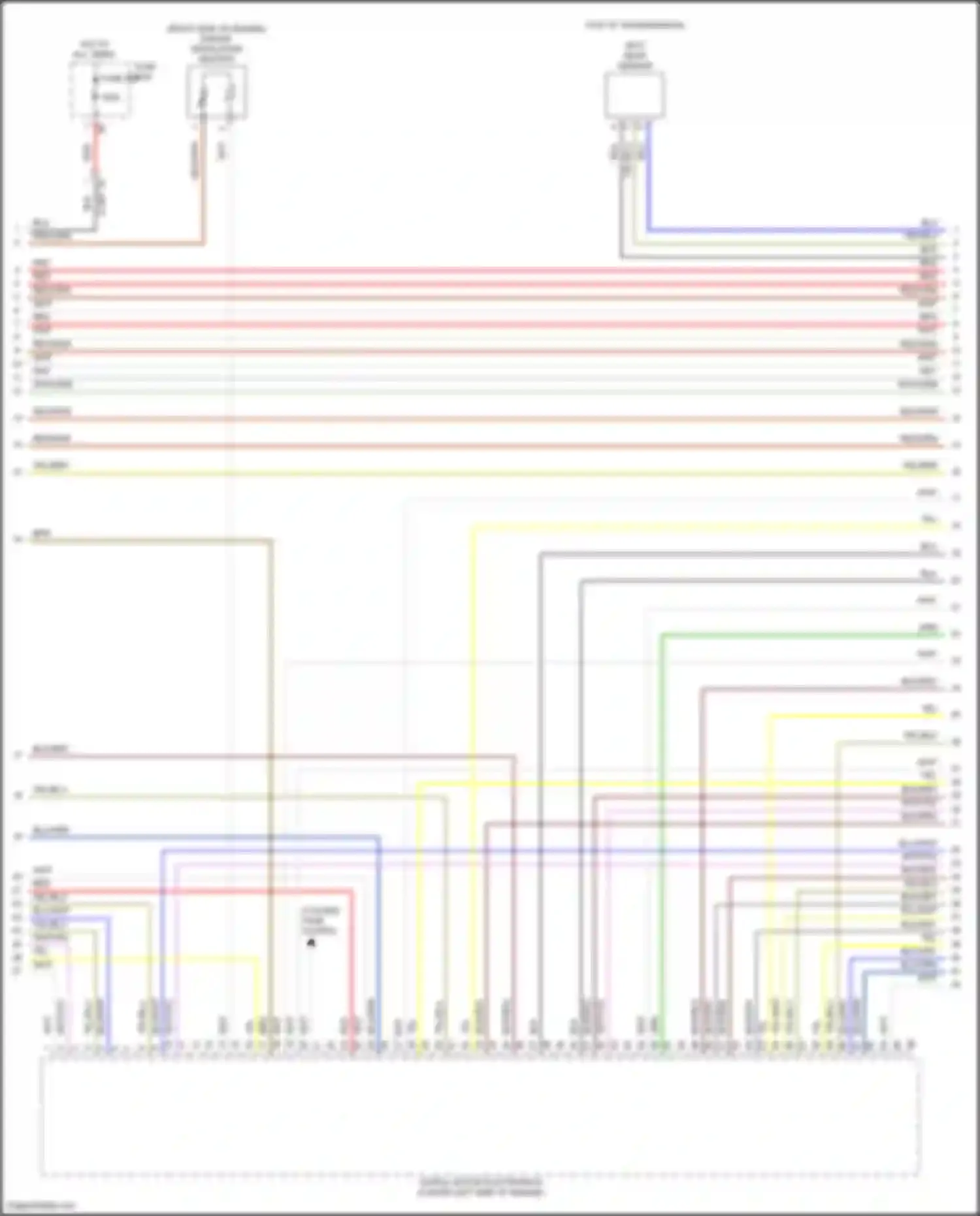 Wiring diagram (right side of engine for BMW 3 series F30/F31 facelift (2015-2020) (8 of 9)