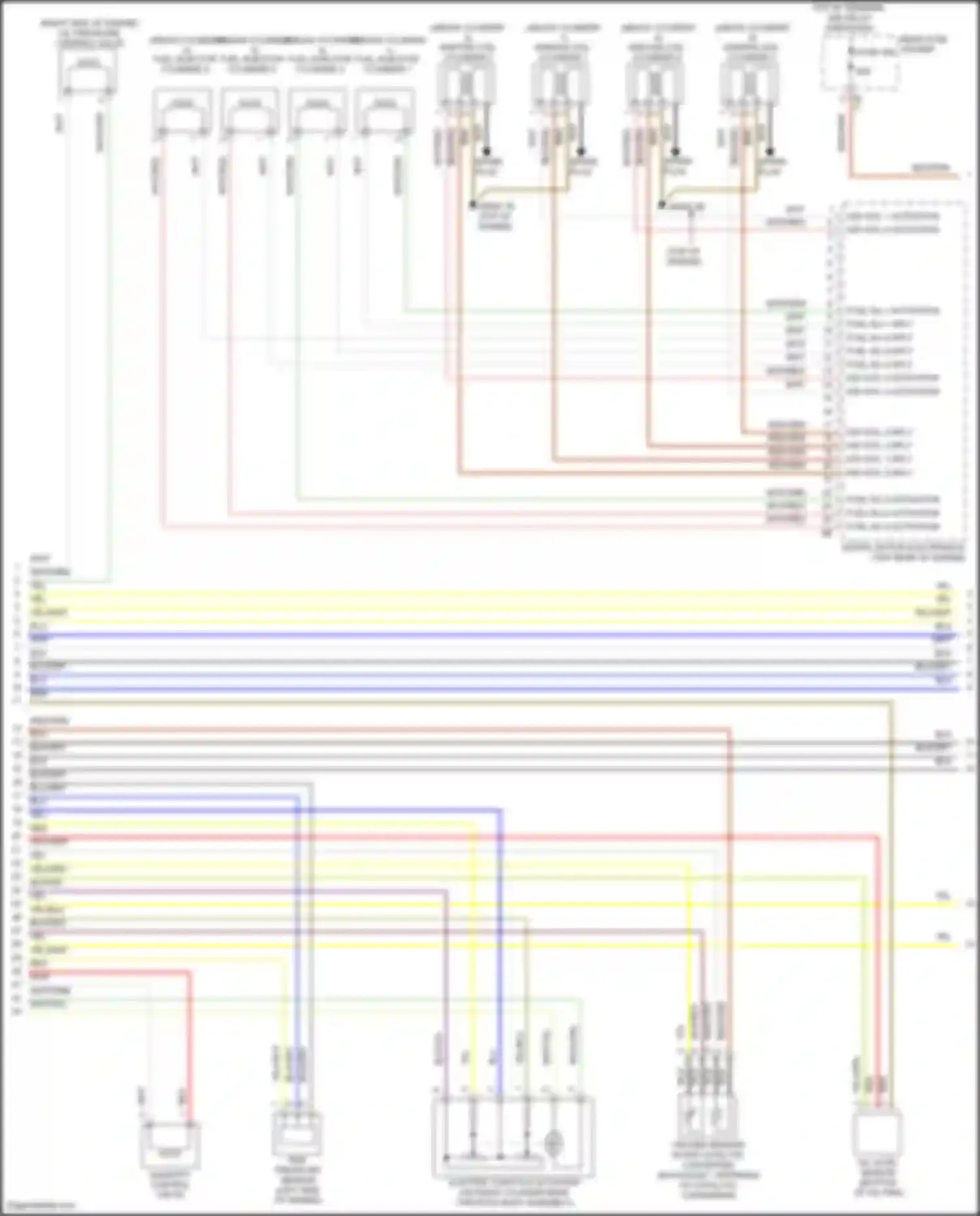Wiring diagram (right side of engine for BMW 3 series F30/F31 facelift (2015-2020) (4 of 9)