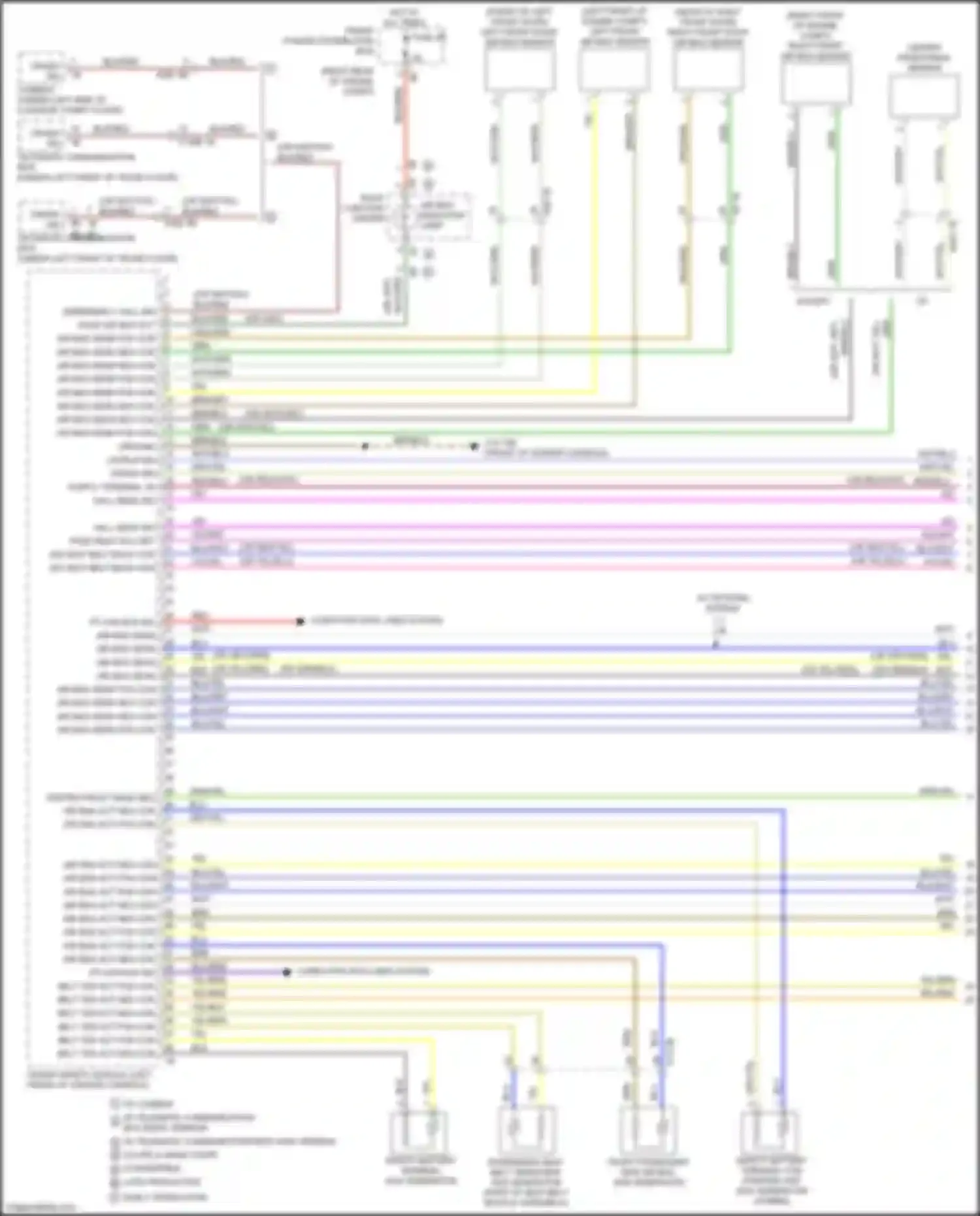 Wiring diagram safety battery terminal gas generator for BMW 3 series F30/F31 facelift (2015-2020) (2 of 2)
