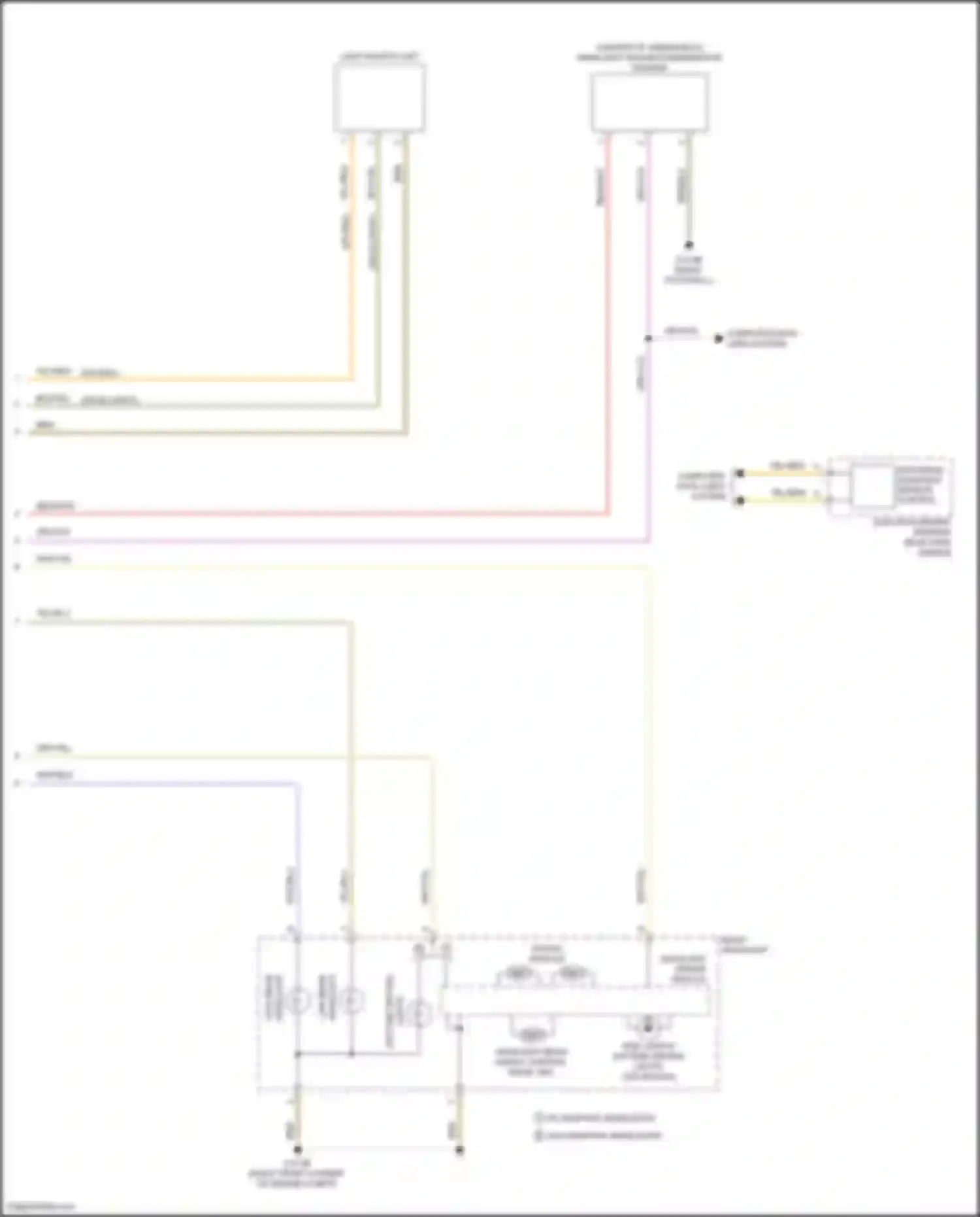 Wiring diagram side lights/ daytime driving lights led module for BMW 3 series F30/F31 facelift (2015-2020) (2 of 2)
