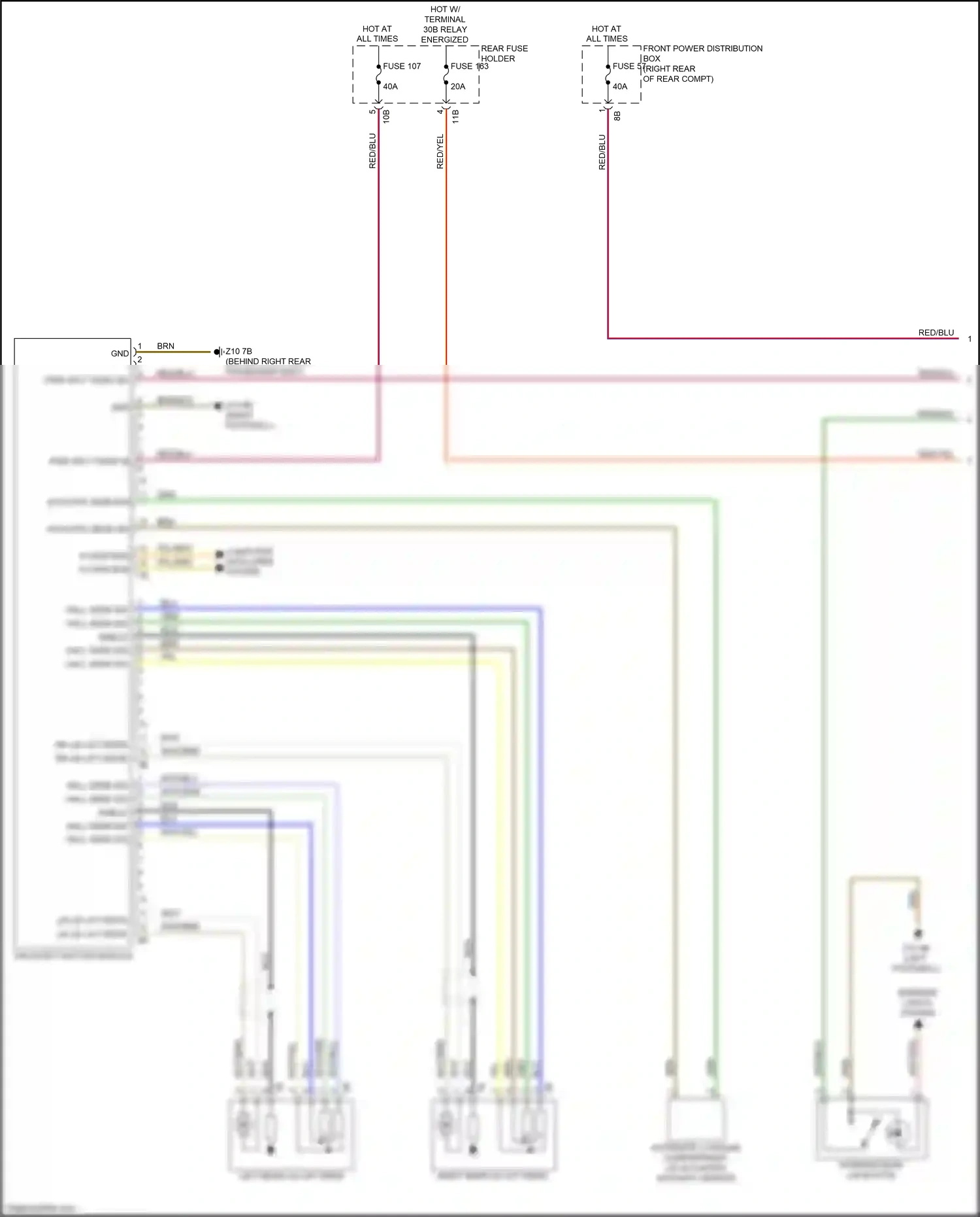 Wiring diagram tailgate function module for BMW 3 series F30/F31 facelift (2015-2020) (6 of 6)