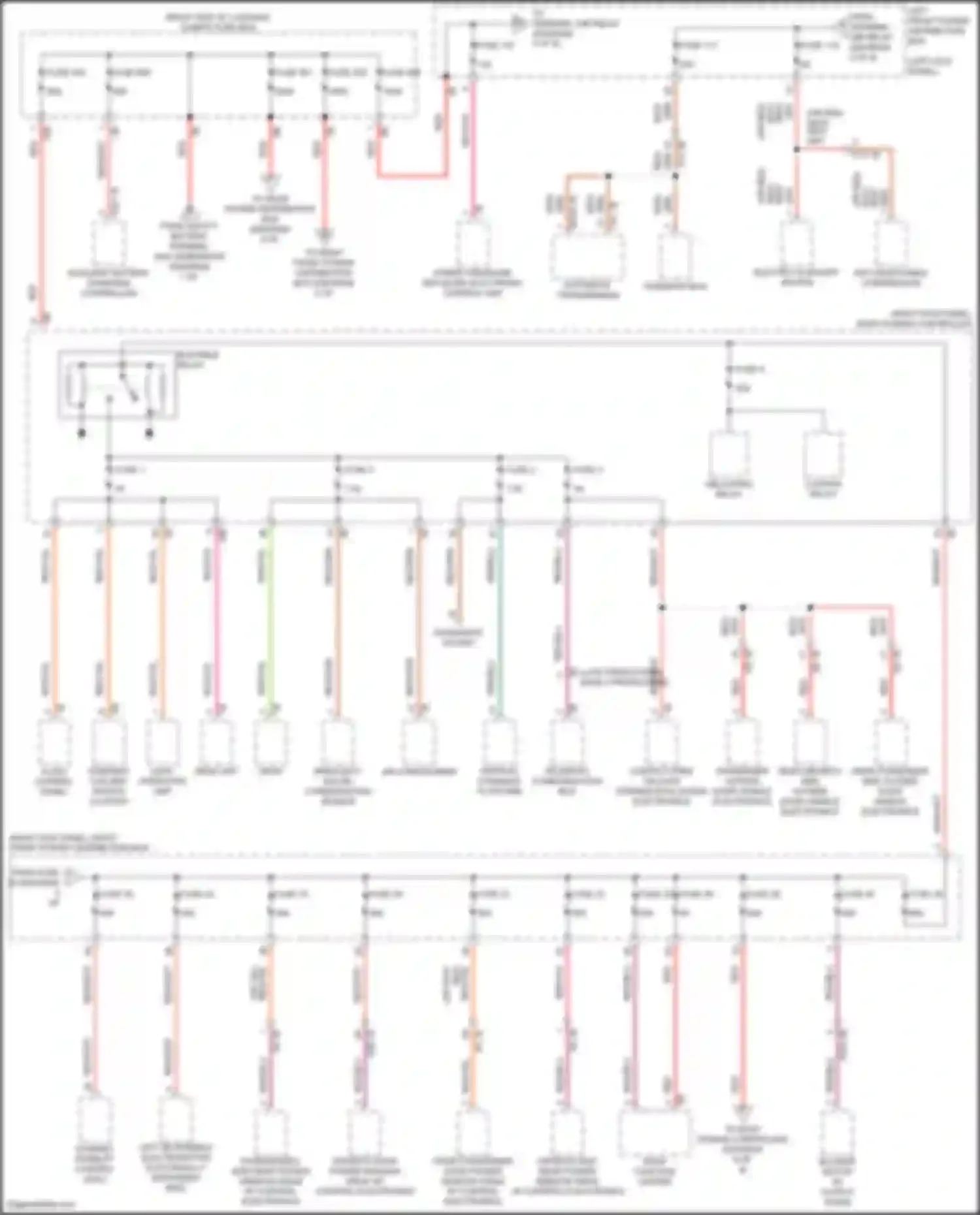 Wiring diagram driver's door power window drive w/ control electronics for BMW 3 series G20/G21 facelift (2022-2024) (5 of 7)
