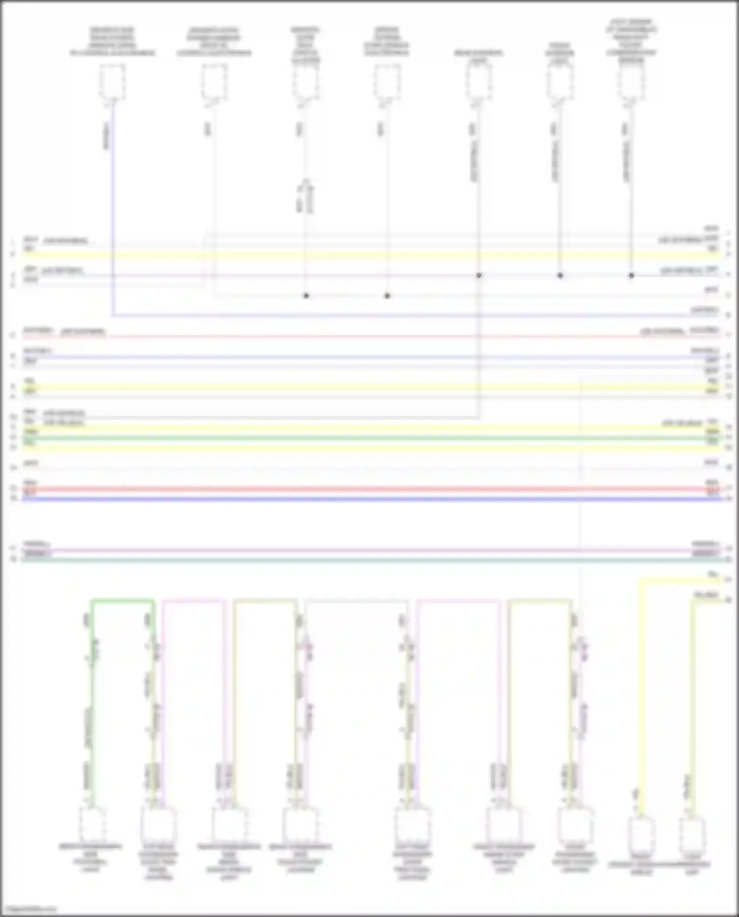 Wiring diagram front passenger door pocket lighting for BMW 3 series G20/G21 facelift (2022-2024) (1 of 2)