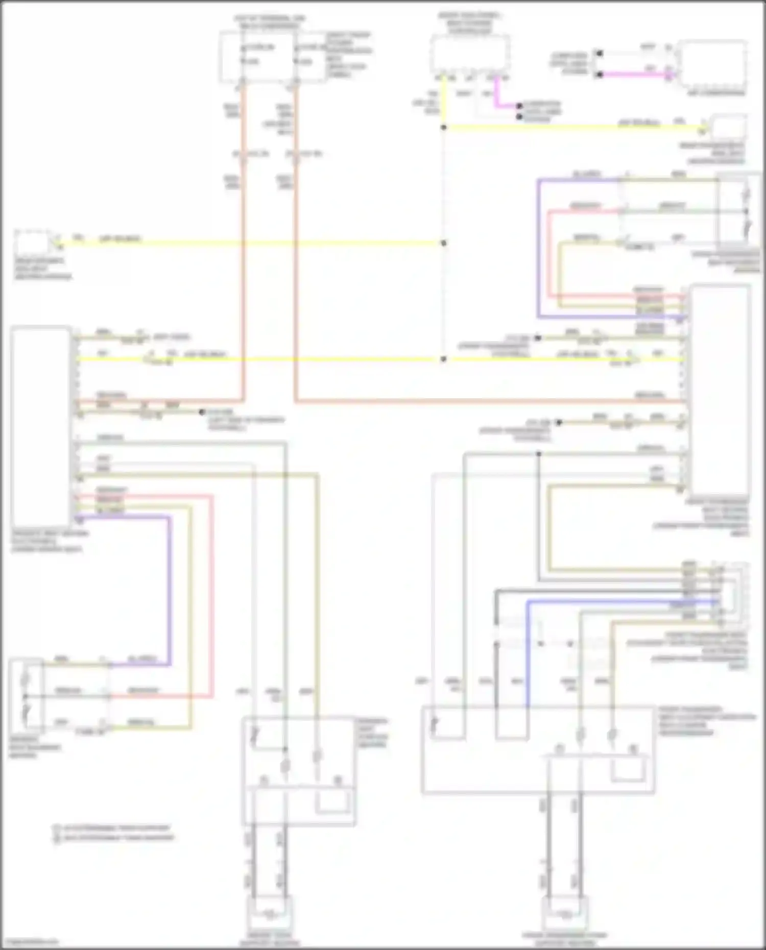 Wiring diagram front passenger's seat backrest heating for BMW 3 series G20/G21 facelift (2022-2024) (2 of 2)