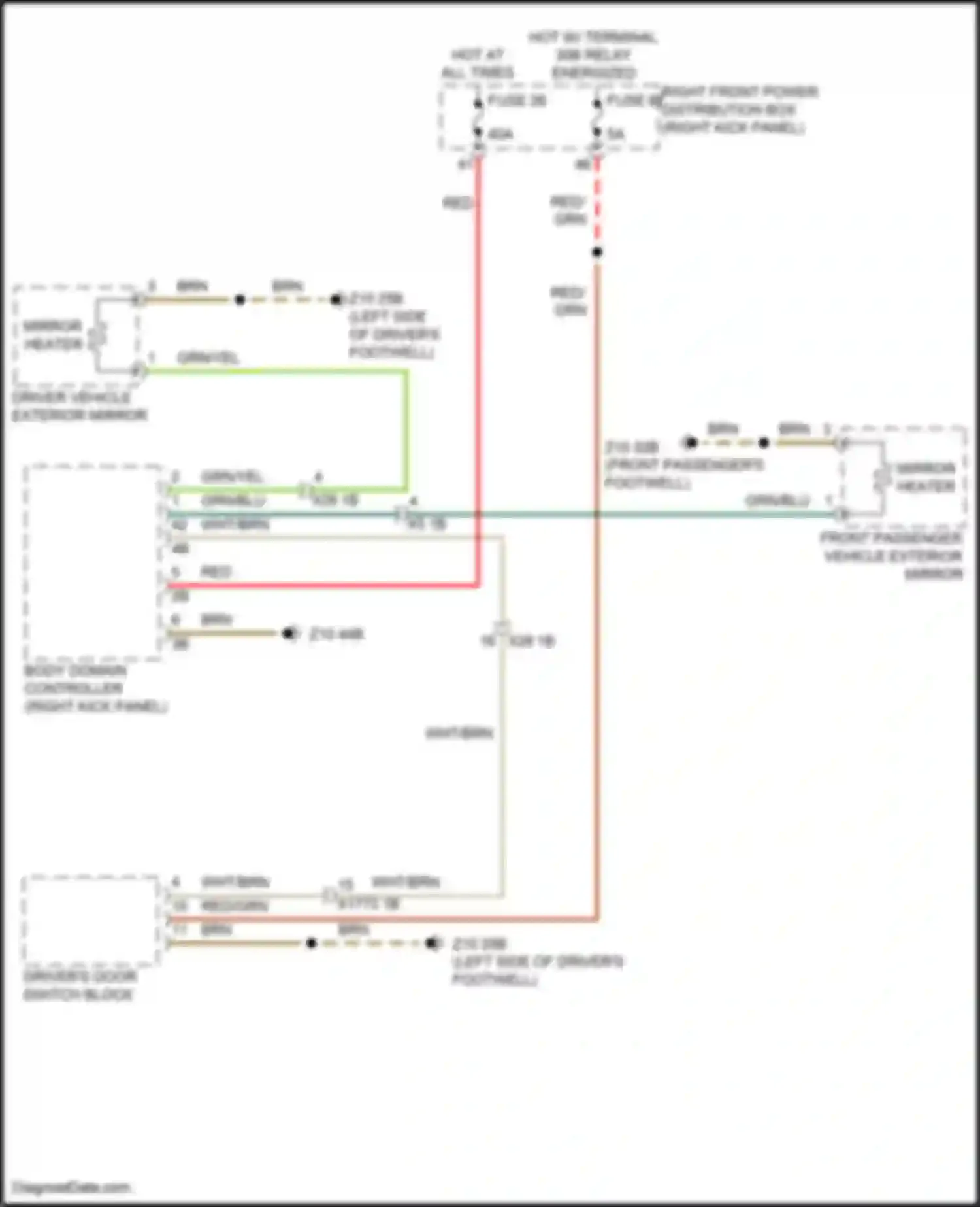 Wiring diagram grn/yel for BMW 3 series G20/G21 facelift (2022-2024) (5 of 9)