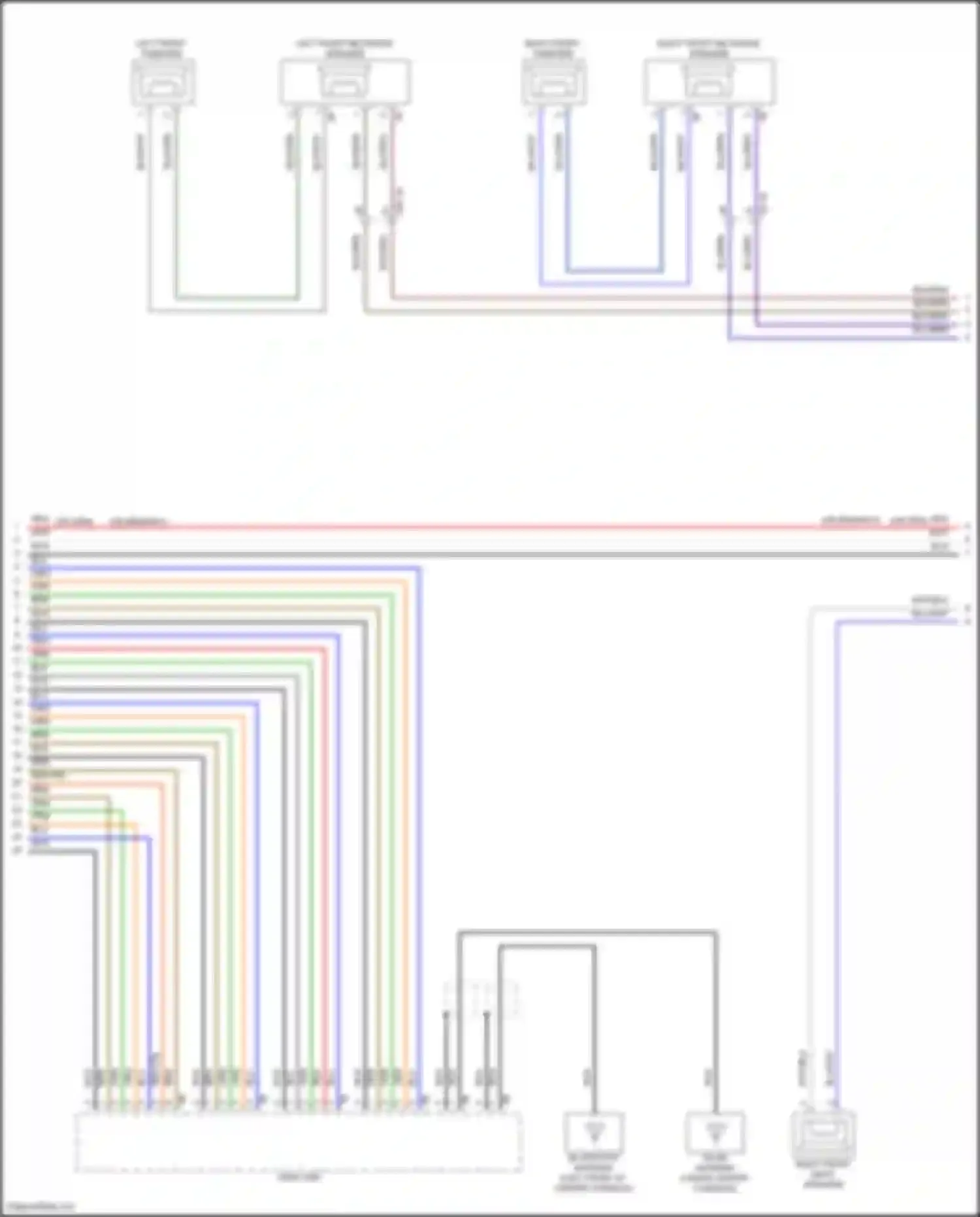 Wiring diagram left front mid-range speaker for BMW 3 series G20/G21 facelift (2022-2024) (6 of 14)