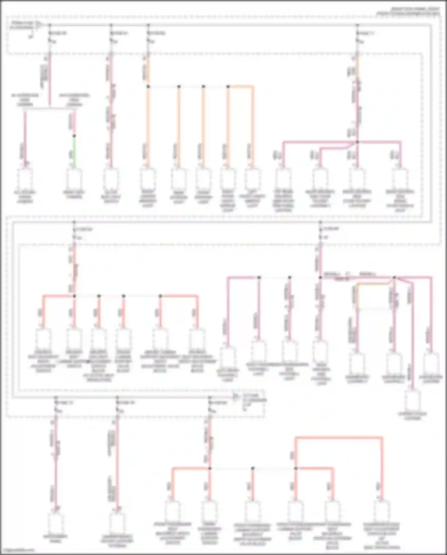 Wiring diagram right front vanity mirror light for BMW 3 series G20/G21 facelift (2022-2024) (2 of 2)