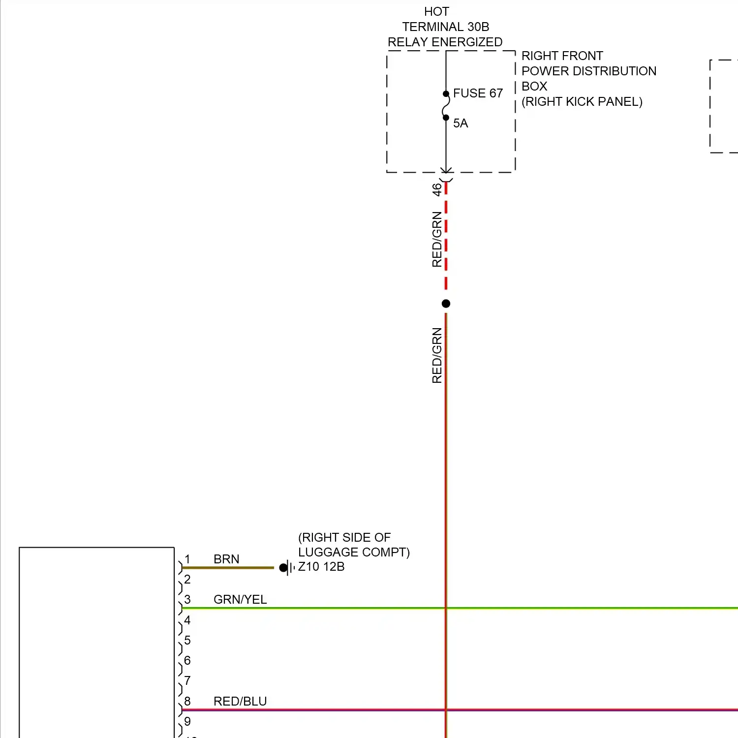 demo - Trunk & fuel door release circuit (1 of 2) Trunk & fuel door release circuit (1 of 2)