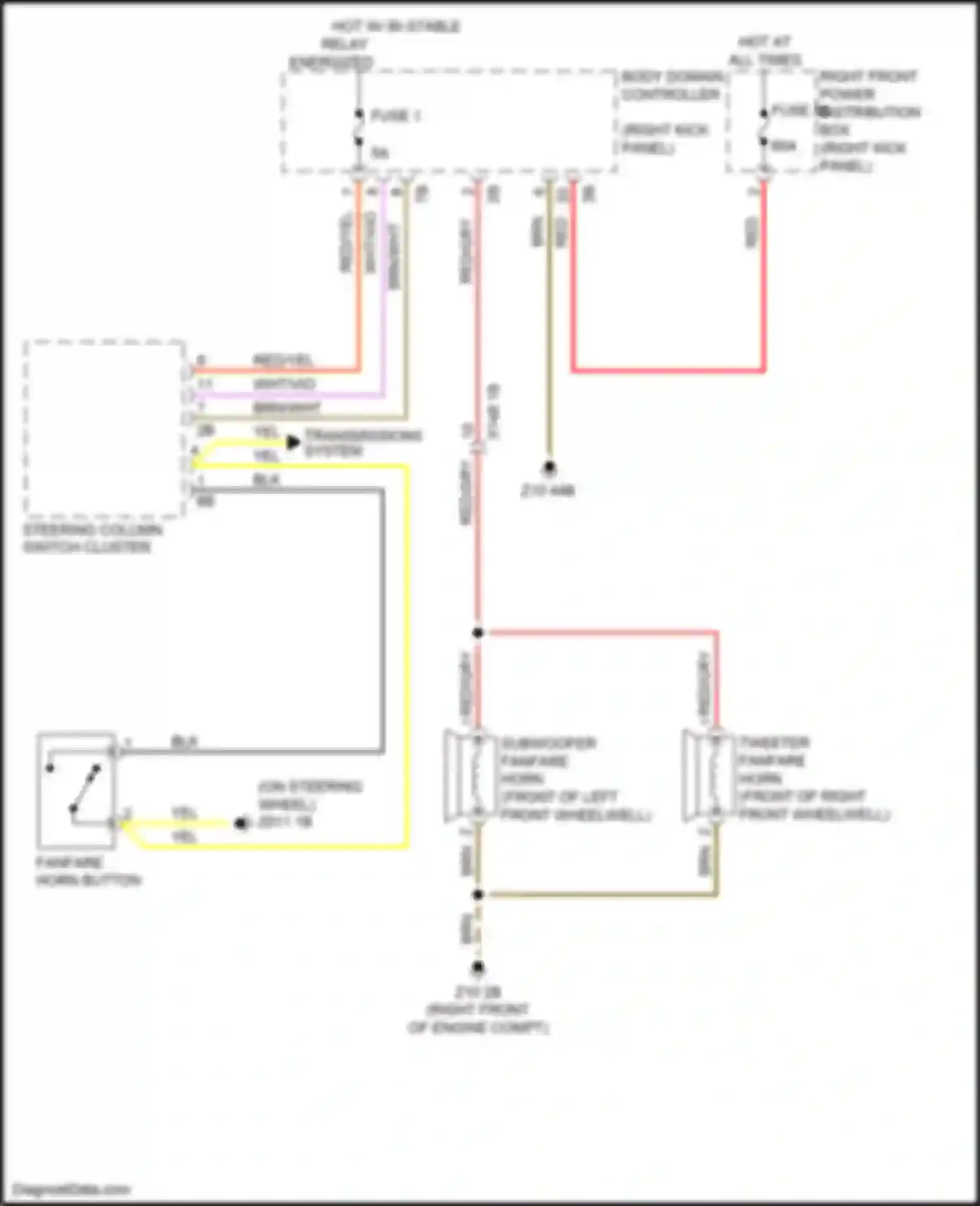 Wiring diagram body domain controller for BMW 3 series G20/G21 (2018-2023) (46 of 49)