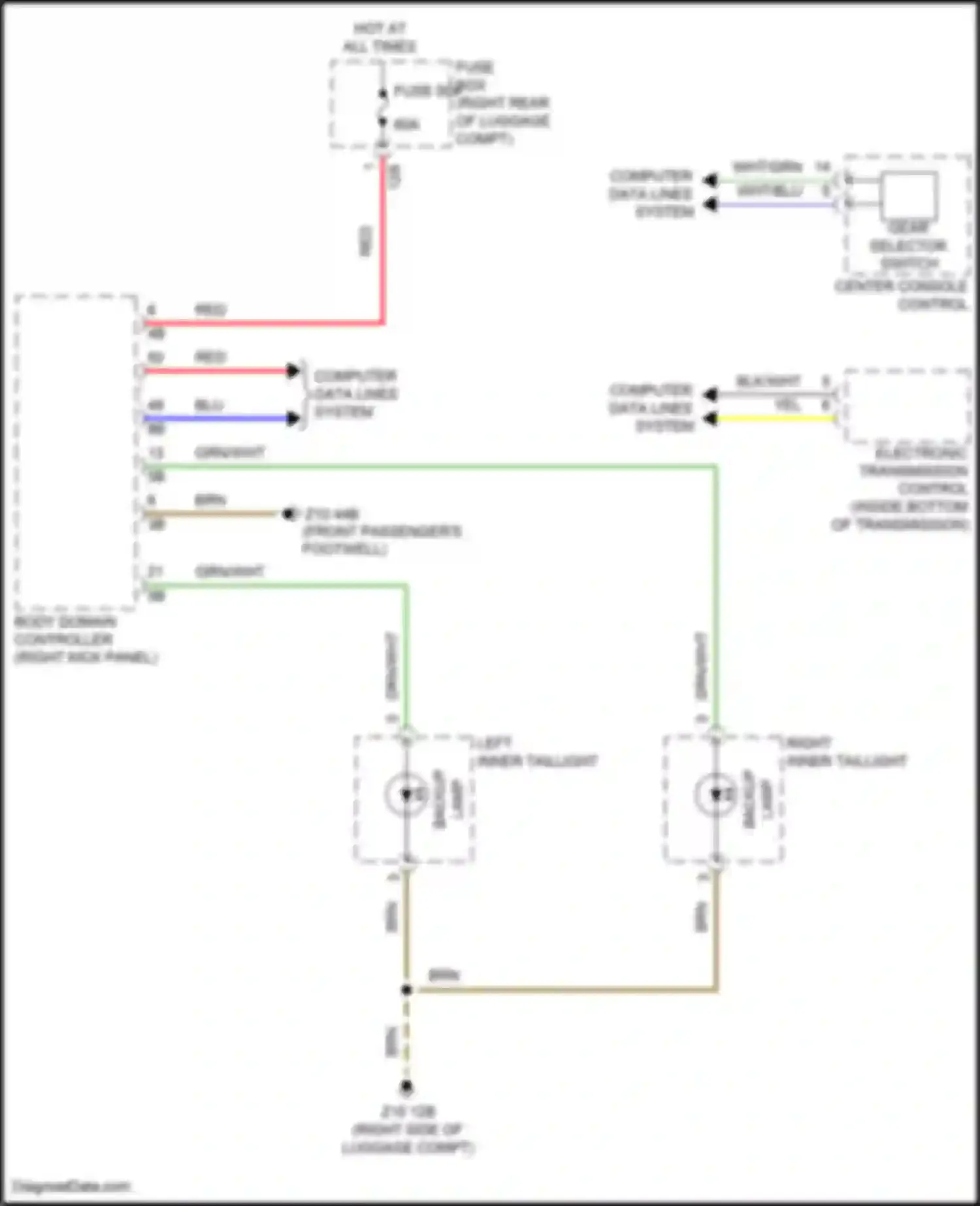 Wiring diagram center console control for BMW 3 series G20/G21 (2018-2023) (1 of 3)