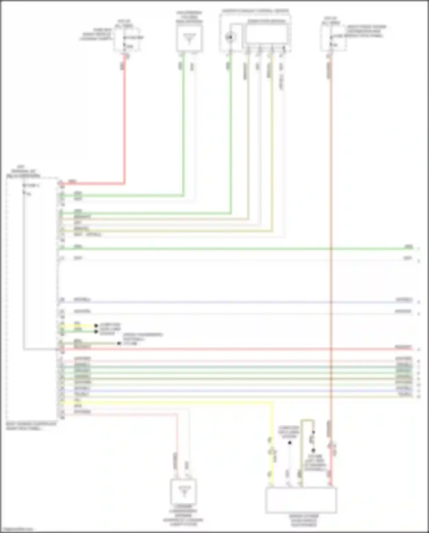 Wiring diagram driver outside door handle electronics for BMW 3 series G20/G21 (2018-2023) (1 of 4)