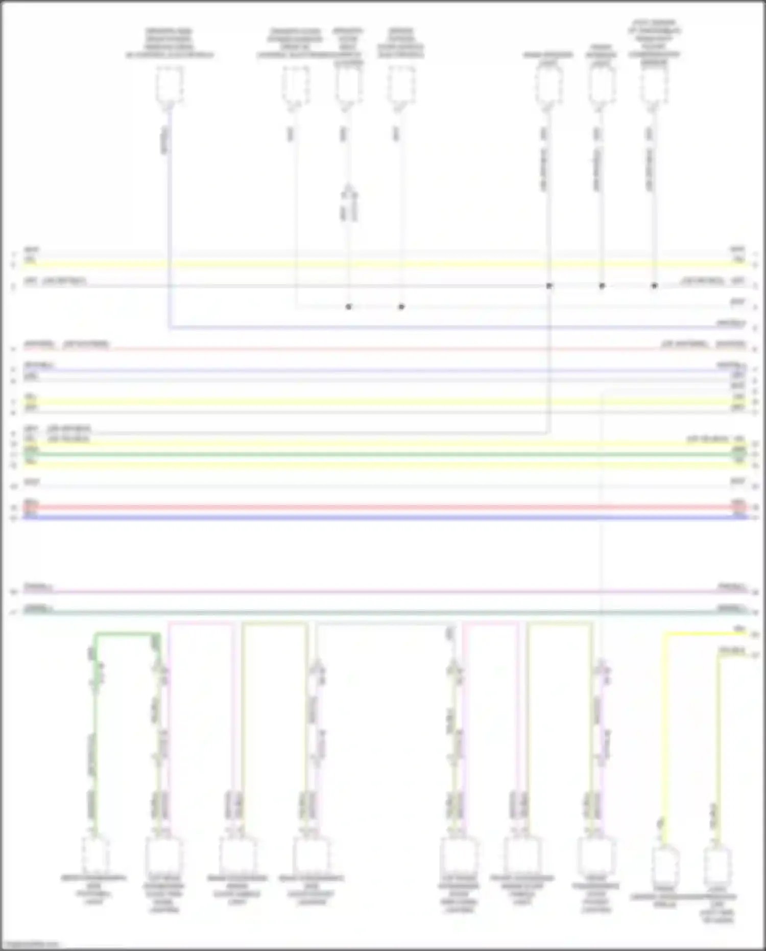 Wiring diagram driver's side rear power window drive w/ control electronics for BMW 3 series G20/G21 (2018-2023) (1 of 4)