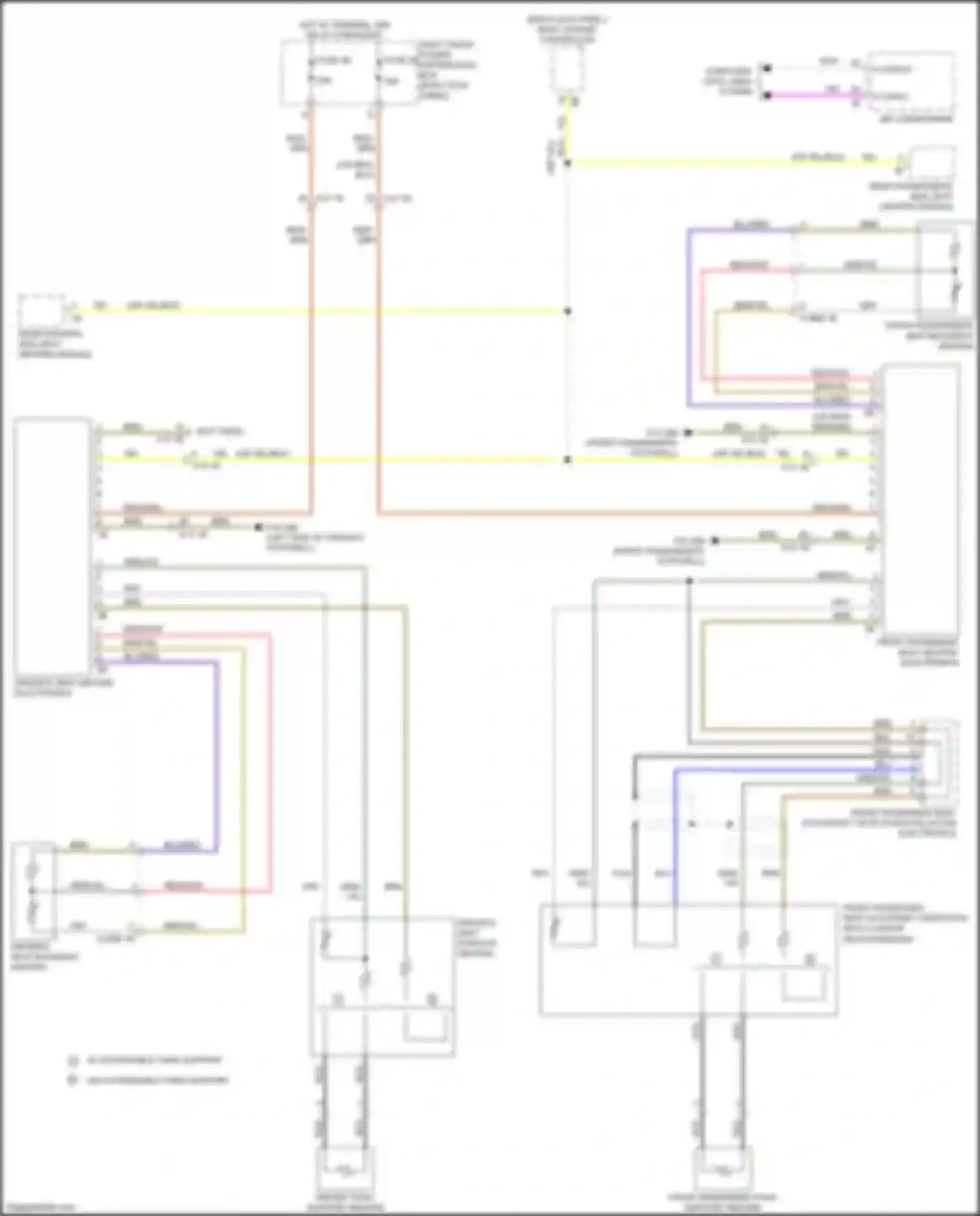Wiring diagram front passenger thigh support heating for BMW 3 series G20/G21 (2018-2023) (2 of 3)