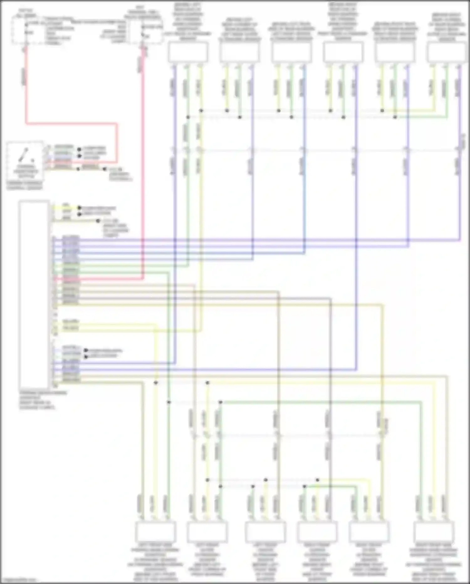 Wiring diagram left front side parking maneuvering assistant ultrasonic sensor for BMW 3 series G20/G21 (2018-2023) (1 of 1)