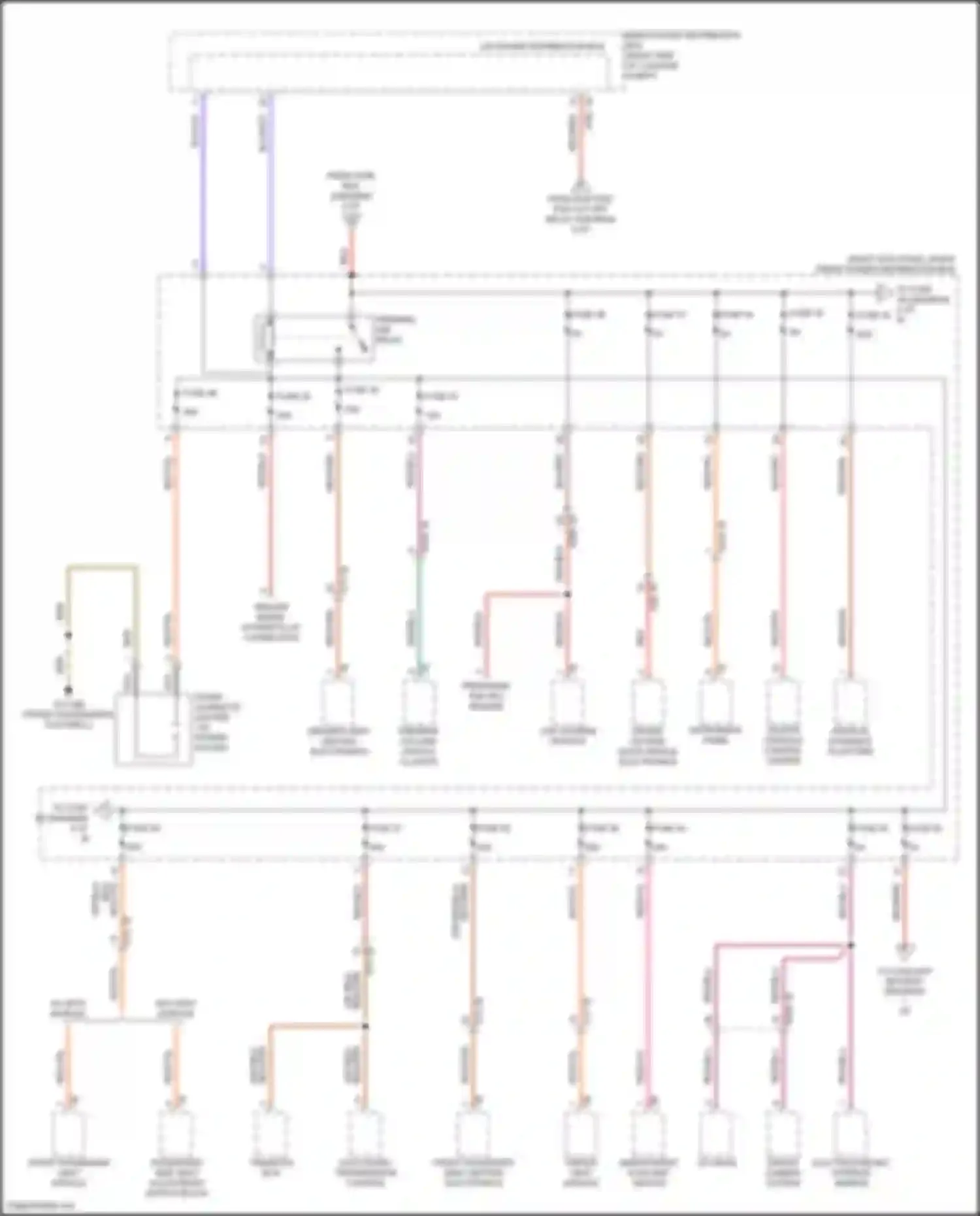 Wiring diagram passenger side seat adjustment switch block for BMW 3 series G20/G21 (2018-2023) (3 of 5)