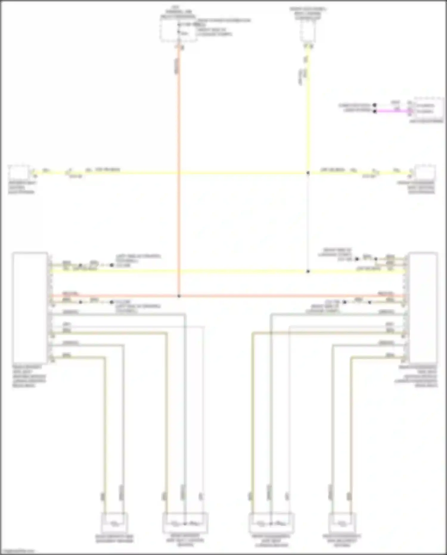 Wiring diagram rear passenger's side backrest heating for BMW 3 series G20/G21 (2018-2023) (1 of 1)