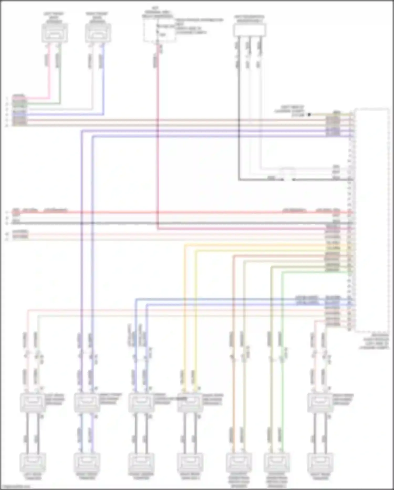 Wiring diagram right rear mid-range speaker for BMW 3 series G20/G21 (2018-2023) (5 of 14)