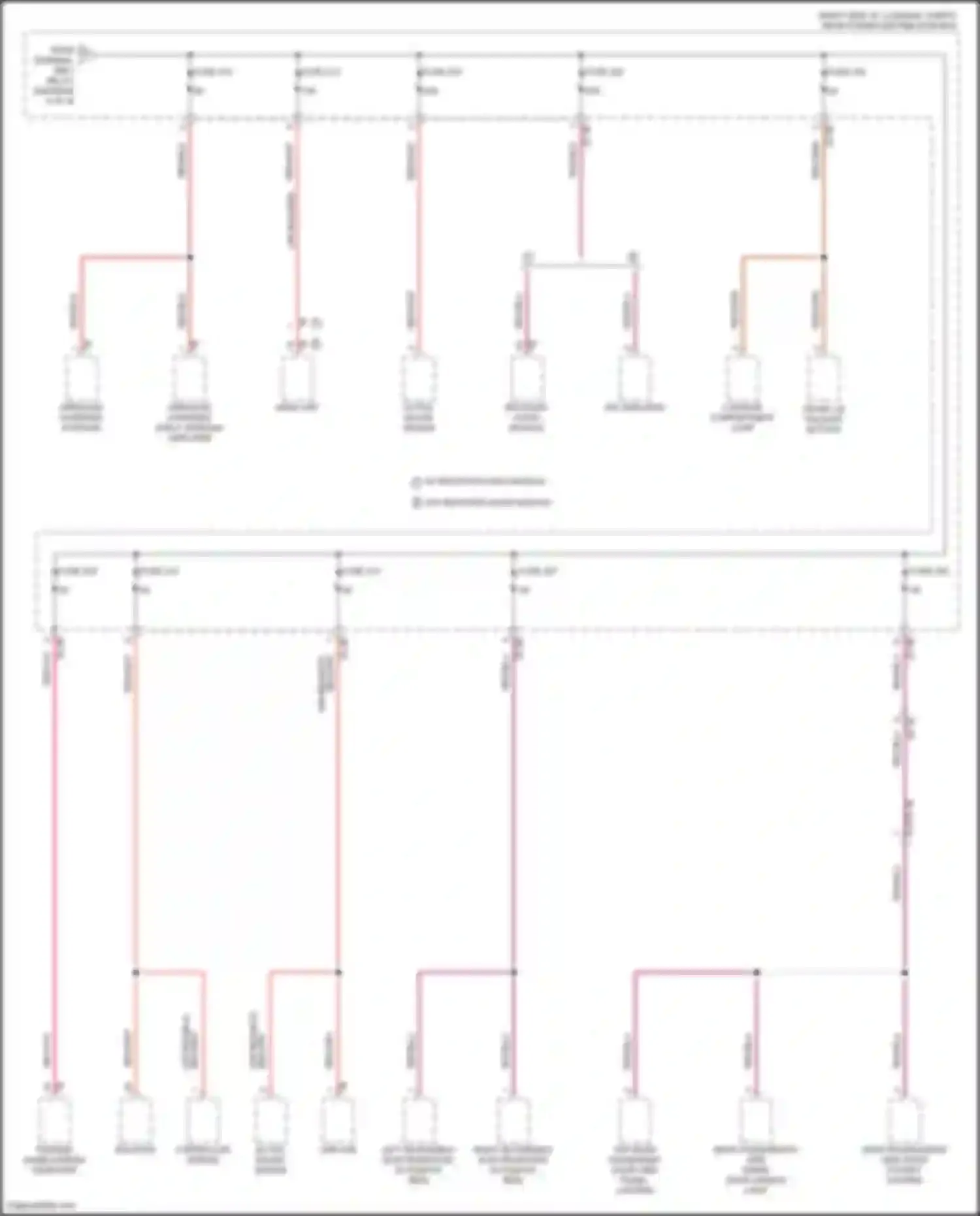 Wiring diagram top rear passenger door trim panel lighting for BMW 3 series G20/G21 (2018-2023) (4 of 4)
