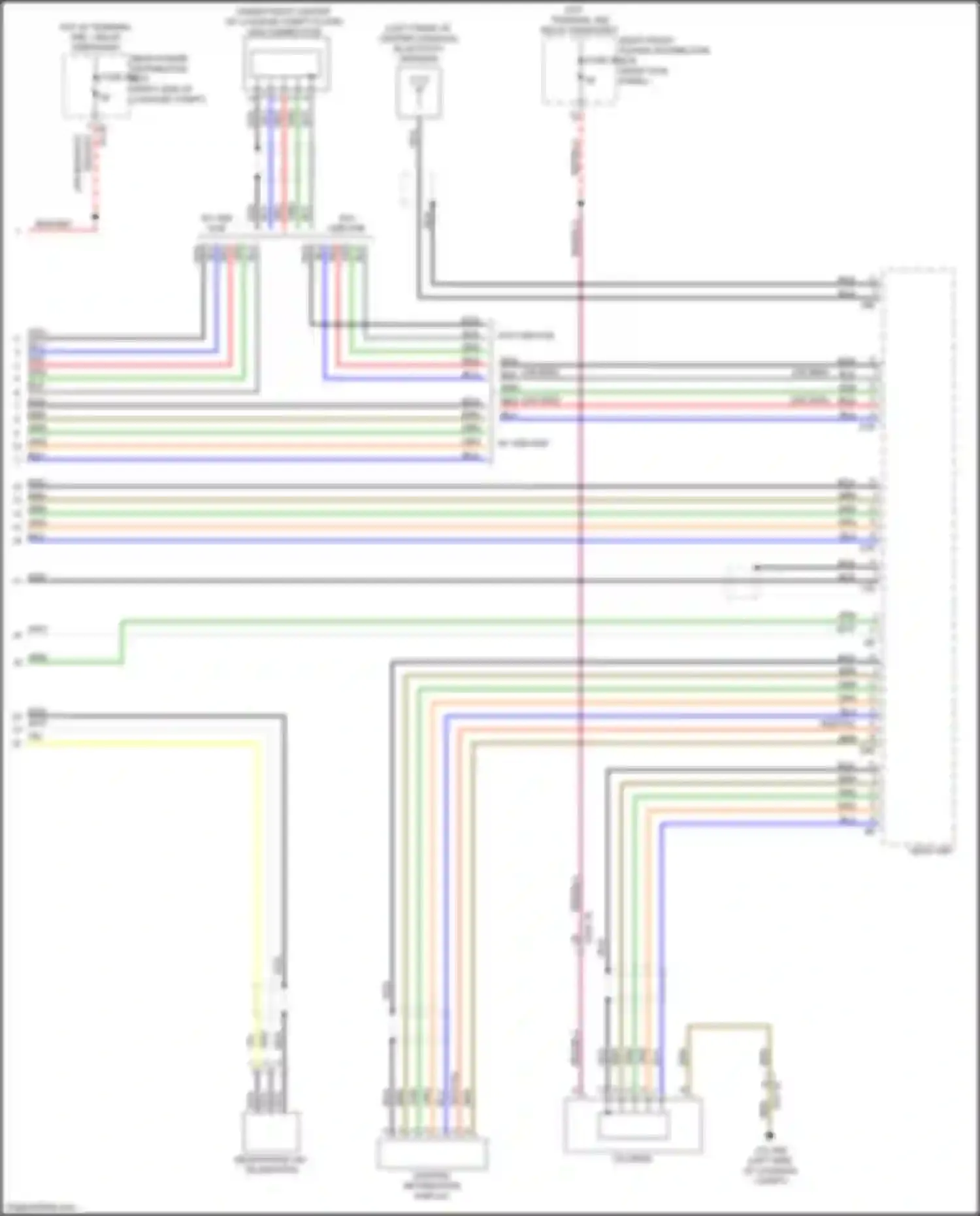 Wiring diagram w/0 usb hub for BMW 3 series G20/G21 (2018-2023) (1 of 2)