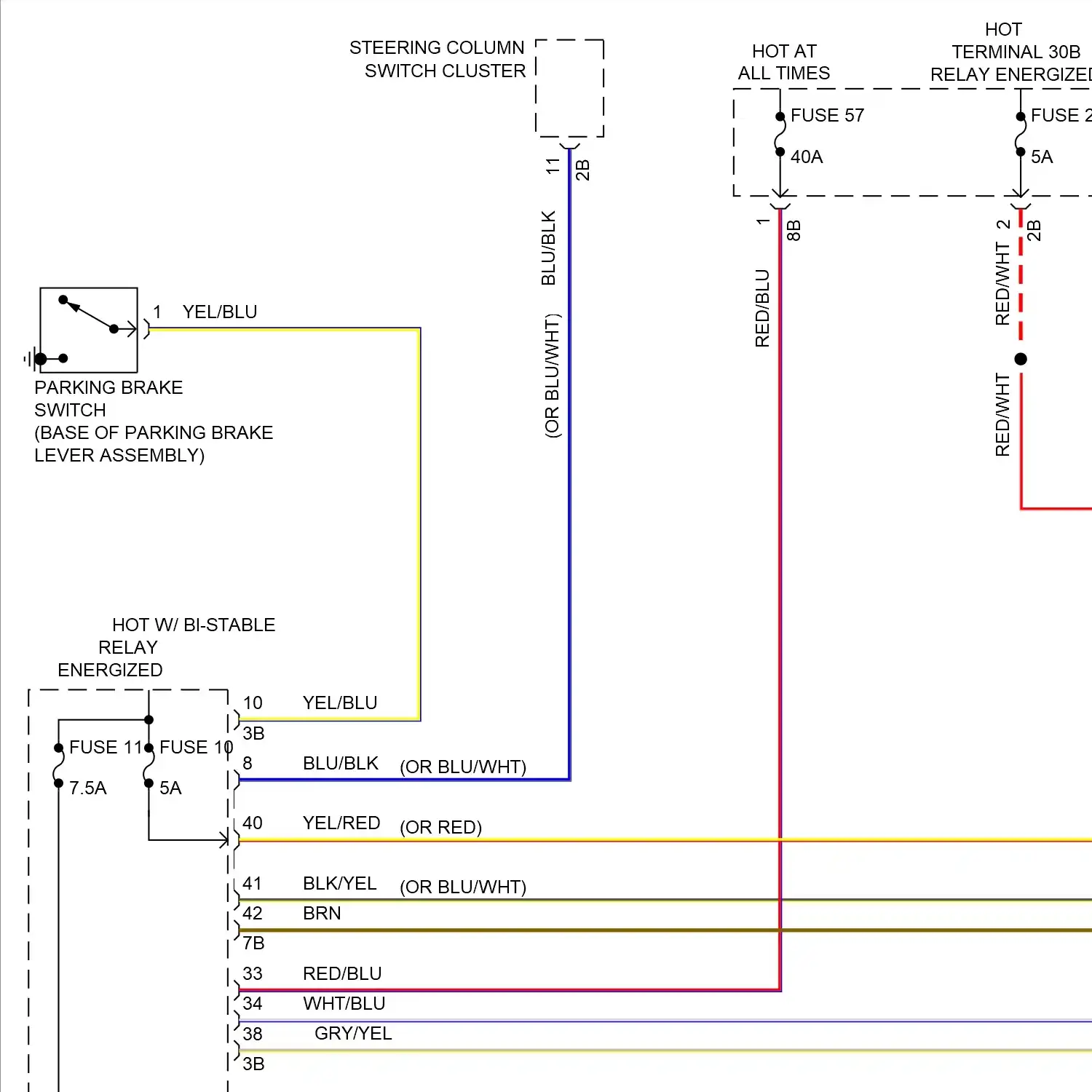 demo - Headlights circuit, w/o led headlamps (1 of 2) Headlights circuit, w/o led headlamps (1 of 2)