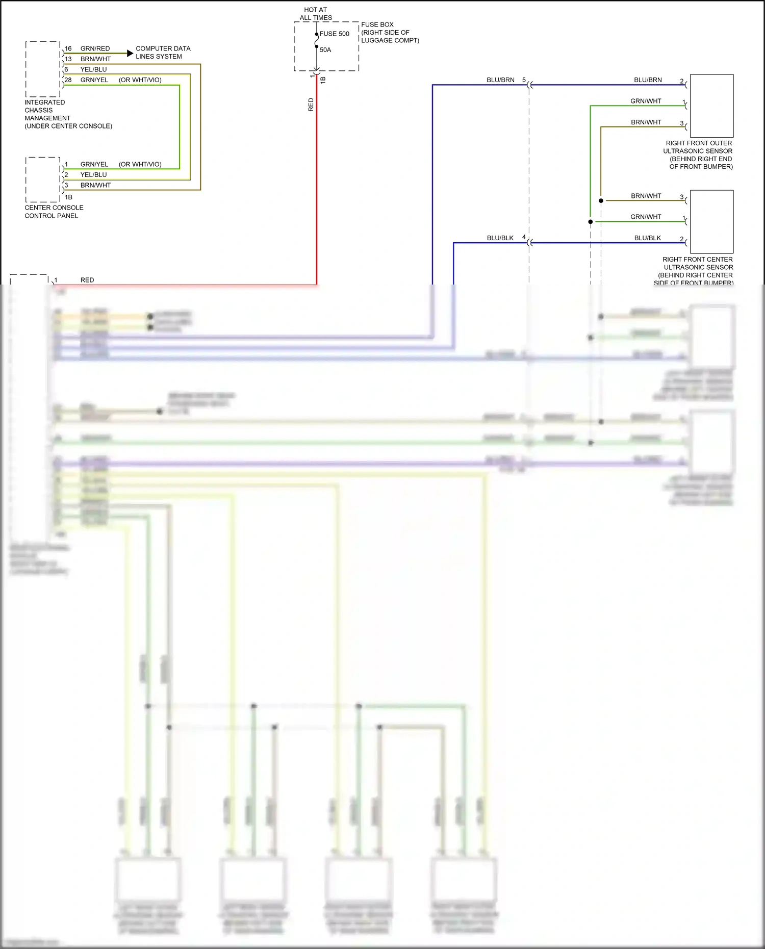 Wiring diagram center console control panel for BMW 4 series Gran Coupe F36 facelift (2017-2020) (4 of 5)