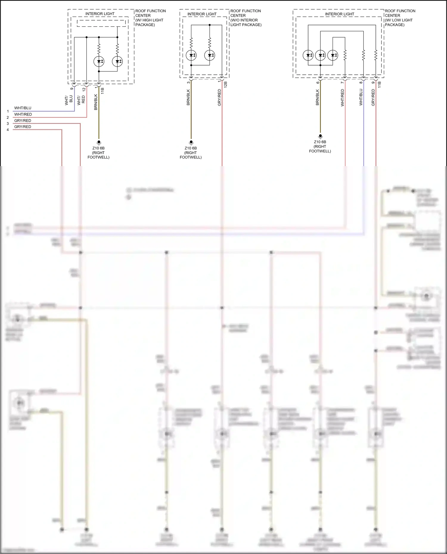 Wiring diagram center console control panel for BMW 4 series Gran Coupe F36 facelift (2017-2020) (3 of 5)