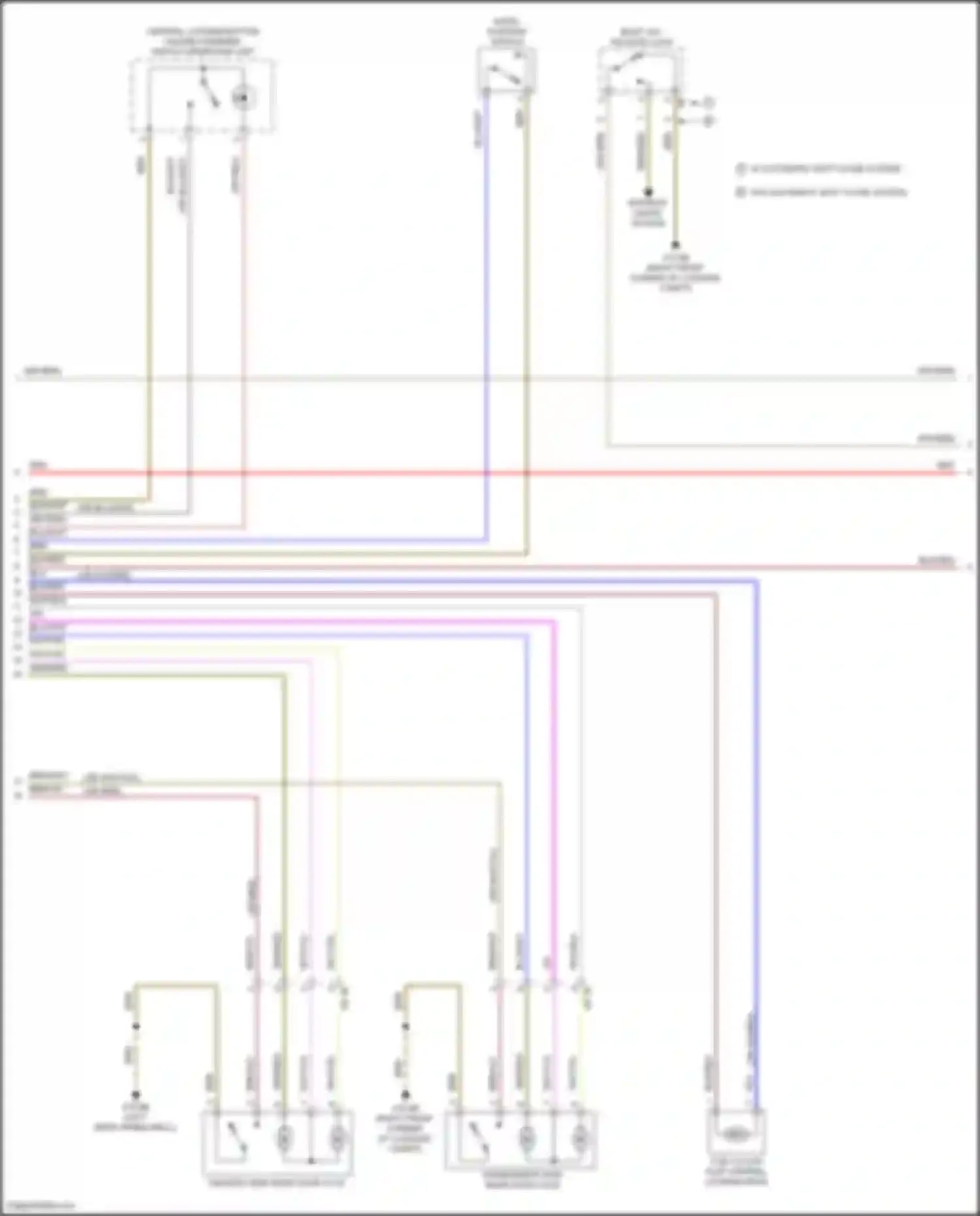 Wiring diagram central locking button hazard warning switch operating unit for BMW 4 series Gran Coupe F36 facelift (2017-2020) (1 of 4)