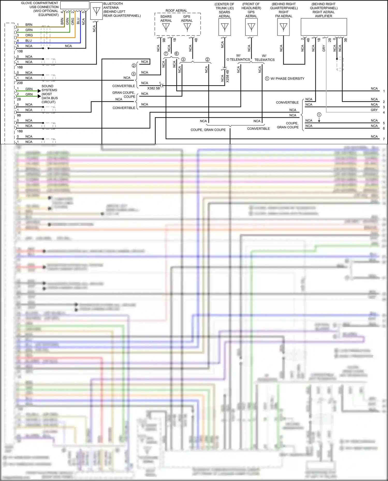 BMW 4 series Gran Coupe F36 facelift (2017-2020) computer data lines system wiring diagram  (46 of 94)